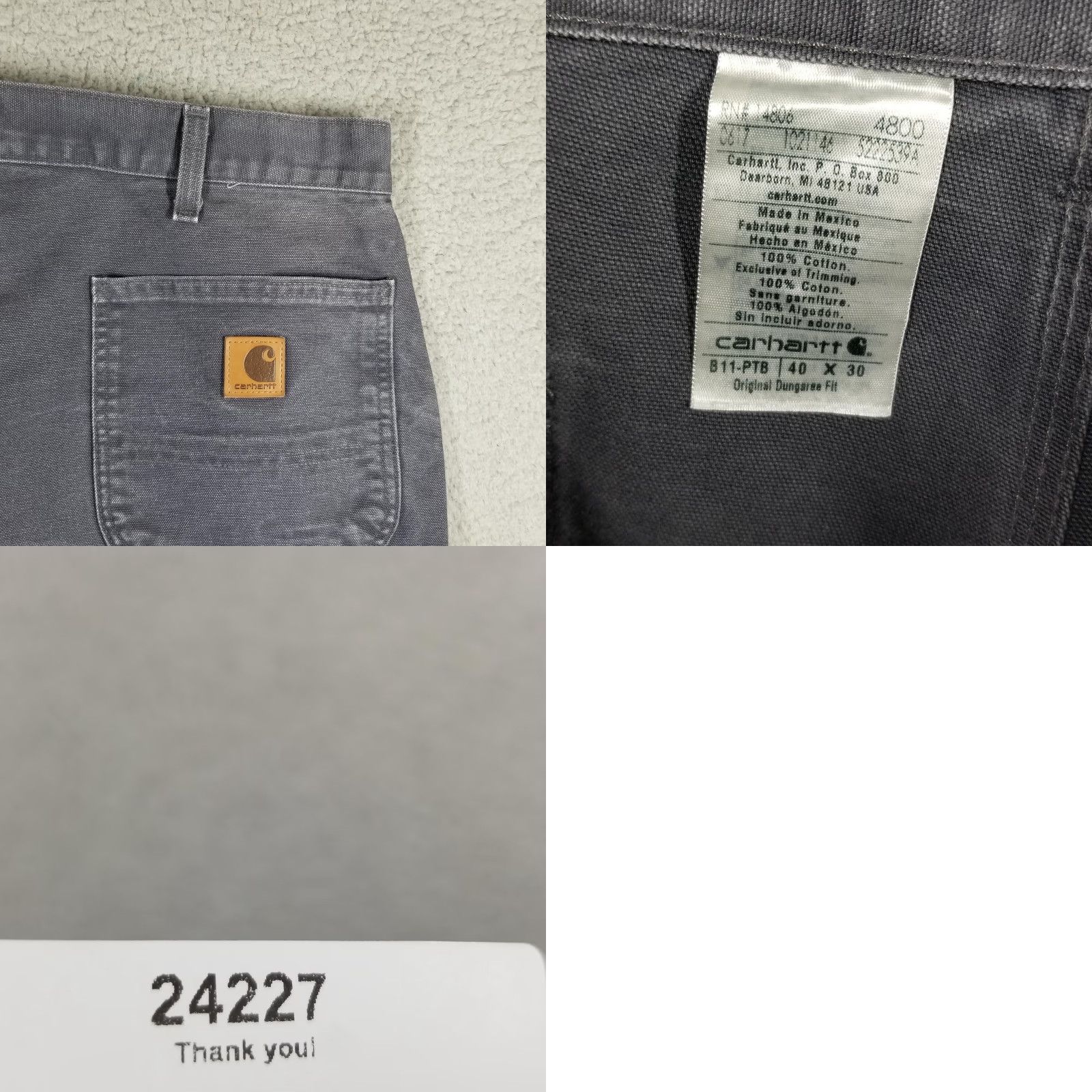 Carhartt Carhartt Mens Pants 40x30 Gray Workwear Dungaree Fit Canvas Cargo Work Pant Modern Size US 40 / EU 56 - 8 Thumbnail