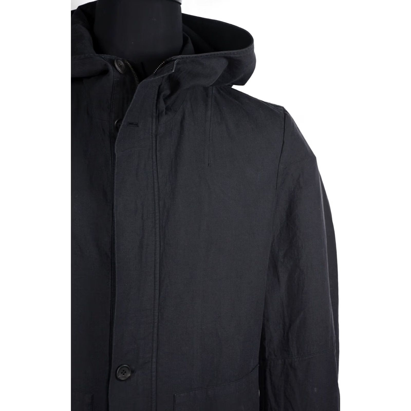 Vintage FORME 3'3204322896 Jacket Men 50 Black Cotton Hooded Zip Casual Made in Italy Size US M / EU 48-50 / 2 - 4 Thumbnail