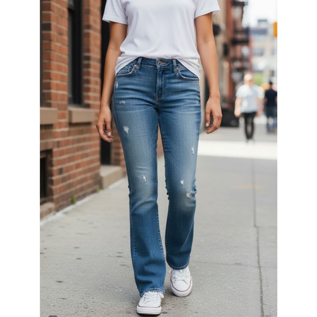 Polo Ralph Lauren Vintage Polo Ralph Lauren Melanie Distressed Bootcut Jeans Size 29" - 1 Thumbnail