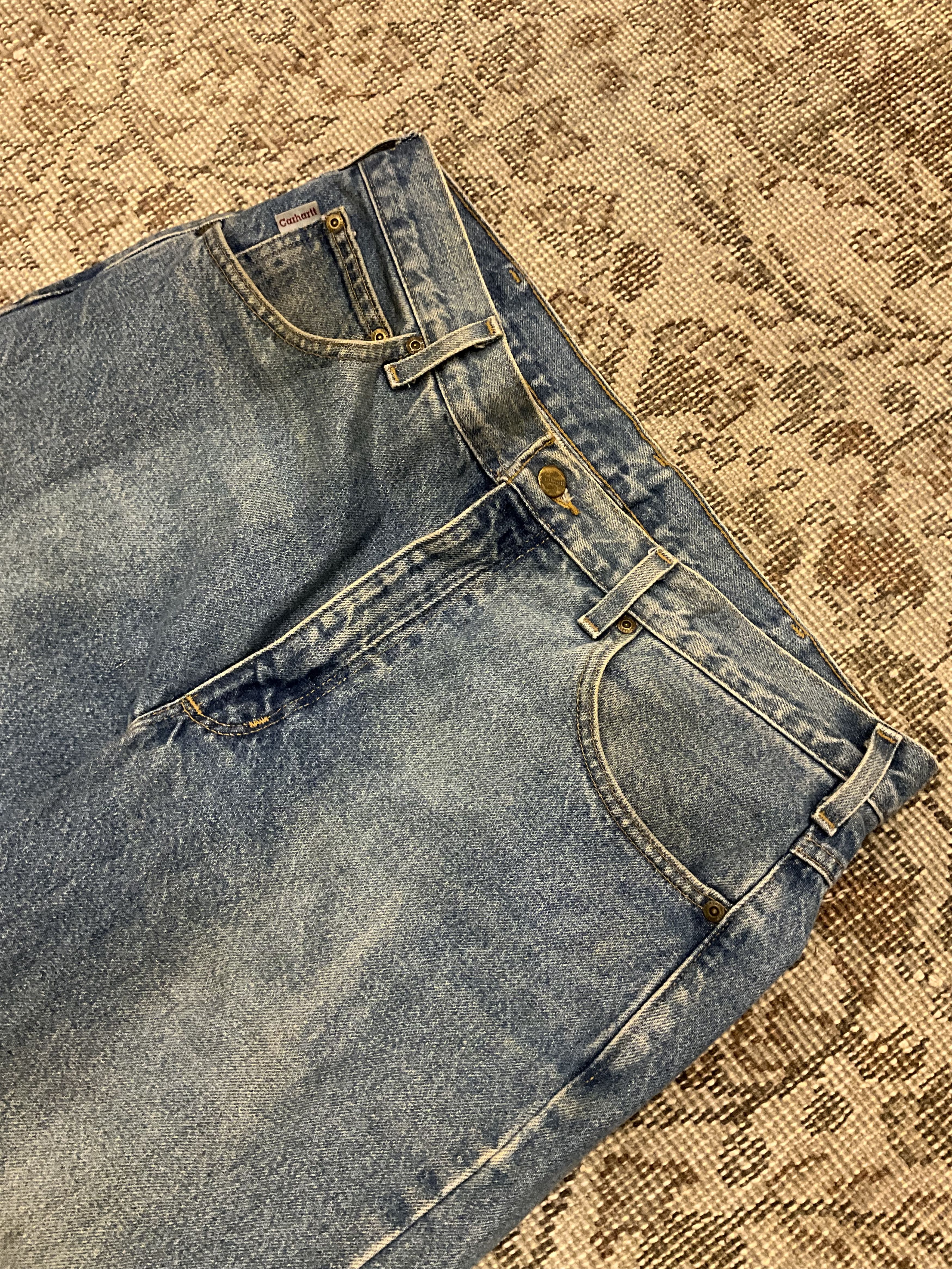Carhartt Carhartt Vintage Denim Jeans Light Blue Made in Mexico W35 Size US 35 - 2 Thumbnail