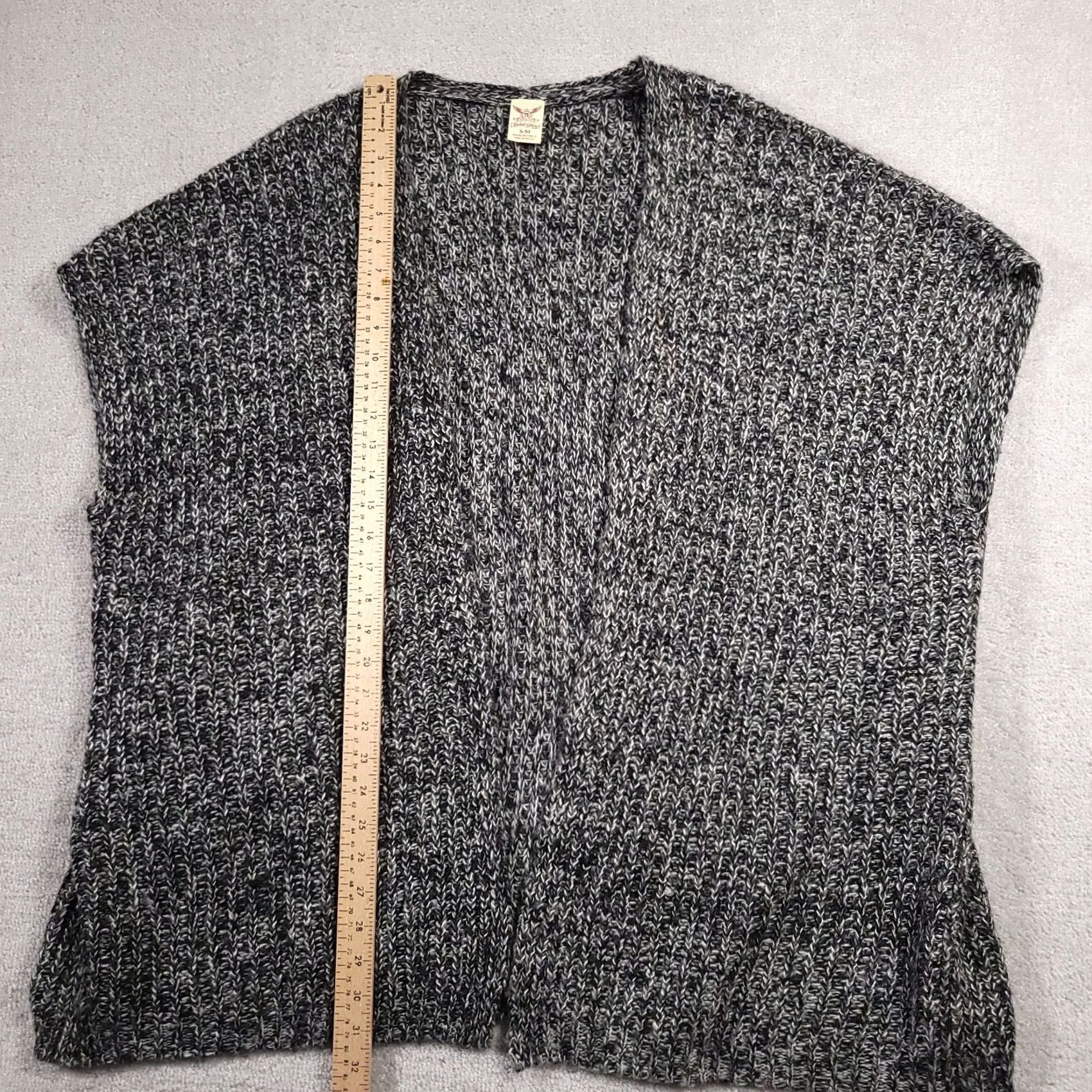 Faded Glory Faded Glory Cardigan Sweater Womens S/M Open Heathered Gray Short Sleeve Size S / US 4 / IT 40 - 5 Thumbnail
