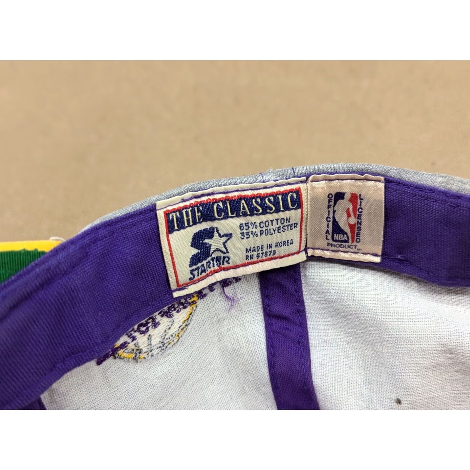 Starter VINTAGE Starter Los Angeles Lakers Baseball Cap One Size Adjustable Size ONE SIZE - 6 Thumbnail