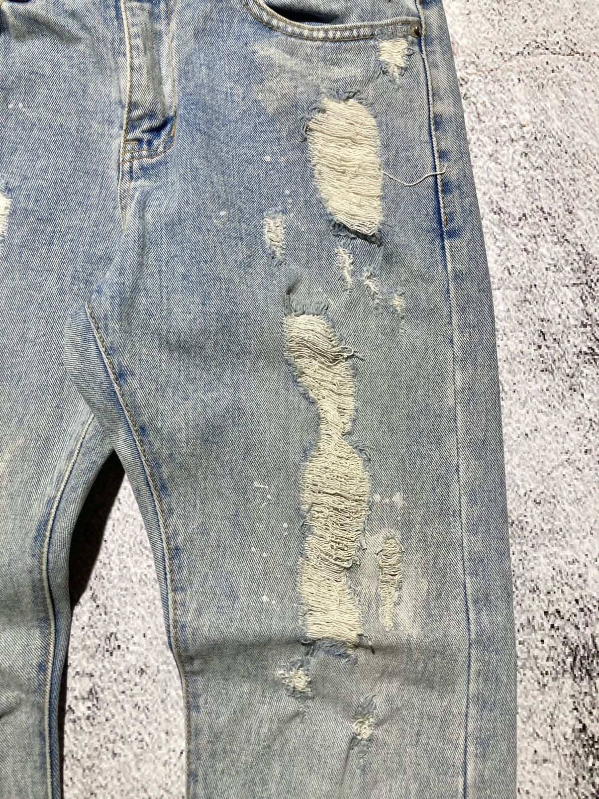 Japanese Brand 2000s Idun Distressed Ripped Denim Blue Jeans Lgb Punk Style Size US 30 / EU 46 - 6 Thumbnail