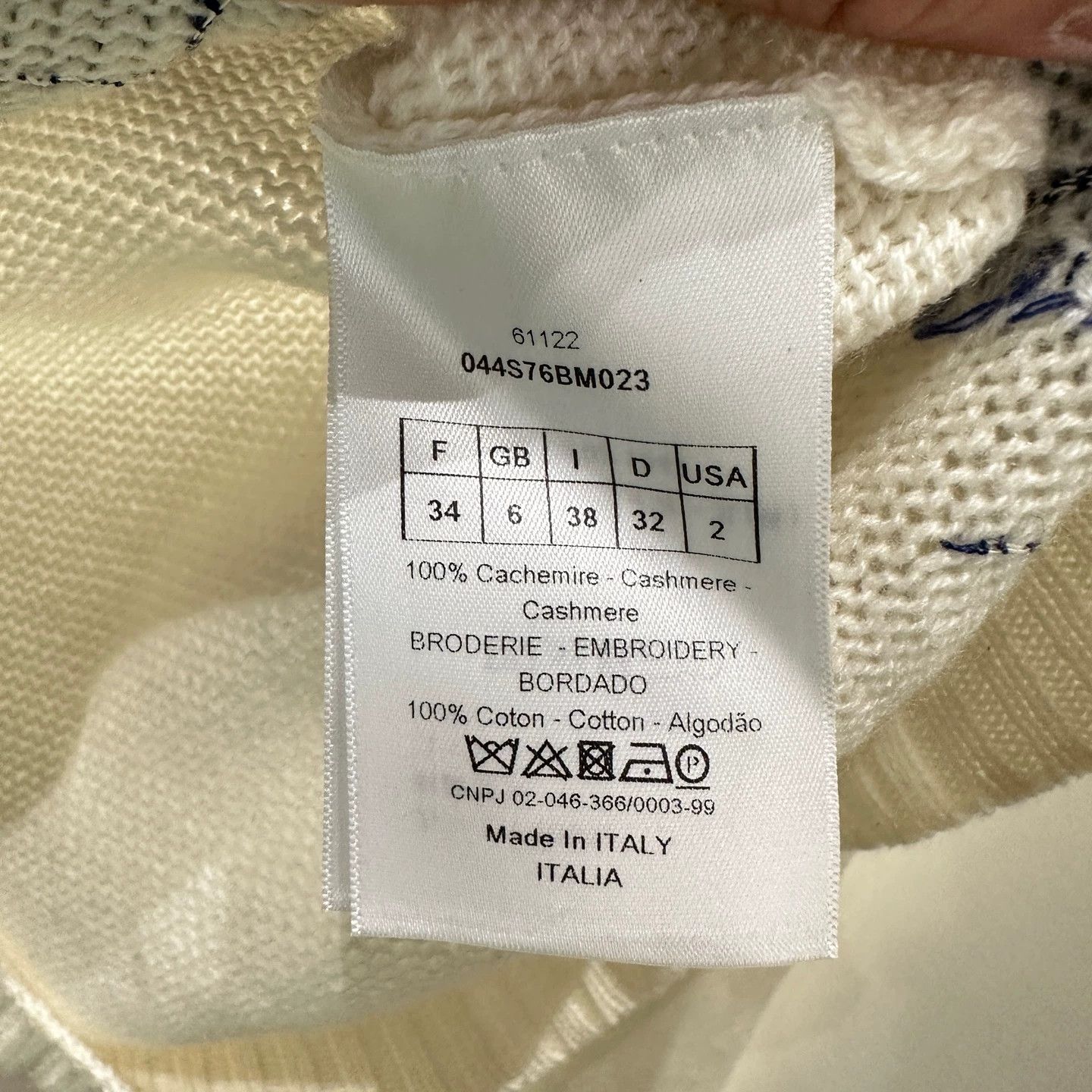 Christian Dior Monsieur CD mar561 Star-embroidered Cashmere Sweater 34 Size XS / US 0-2 / IT 36-38 - 4 Thumbnail
