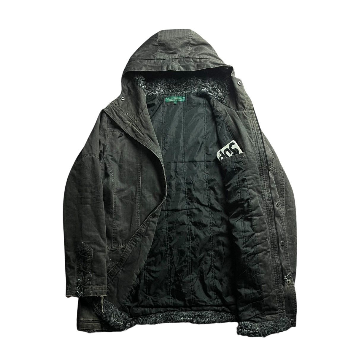 If Six Was Nine 🇯🇵 CREATE BAREFOOT SHERPA FUR HOODIE DENIM PARKA JACKET Size US XL / EU 56 / 4 - 4 Thumbnail