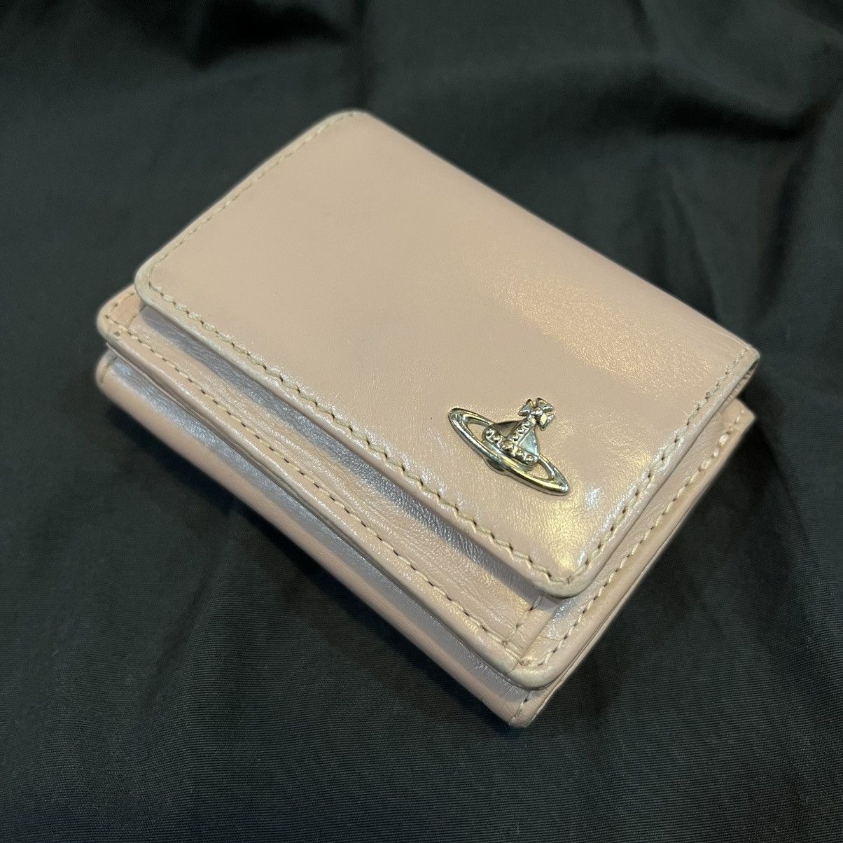 Vivienne Westwood Vivienne Westwood Mini Wallet leather Pink beige Orb logo Size ONE SIZE - 1 Thumbnail