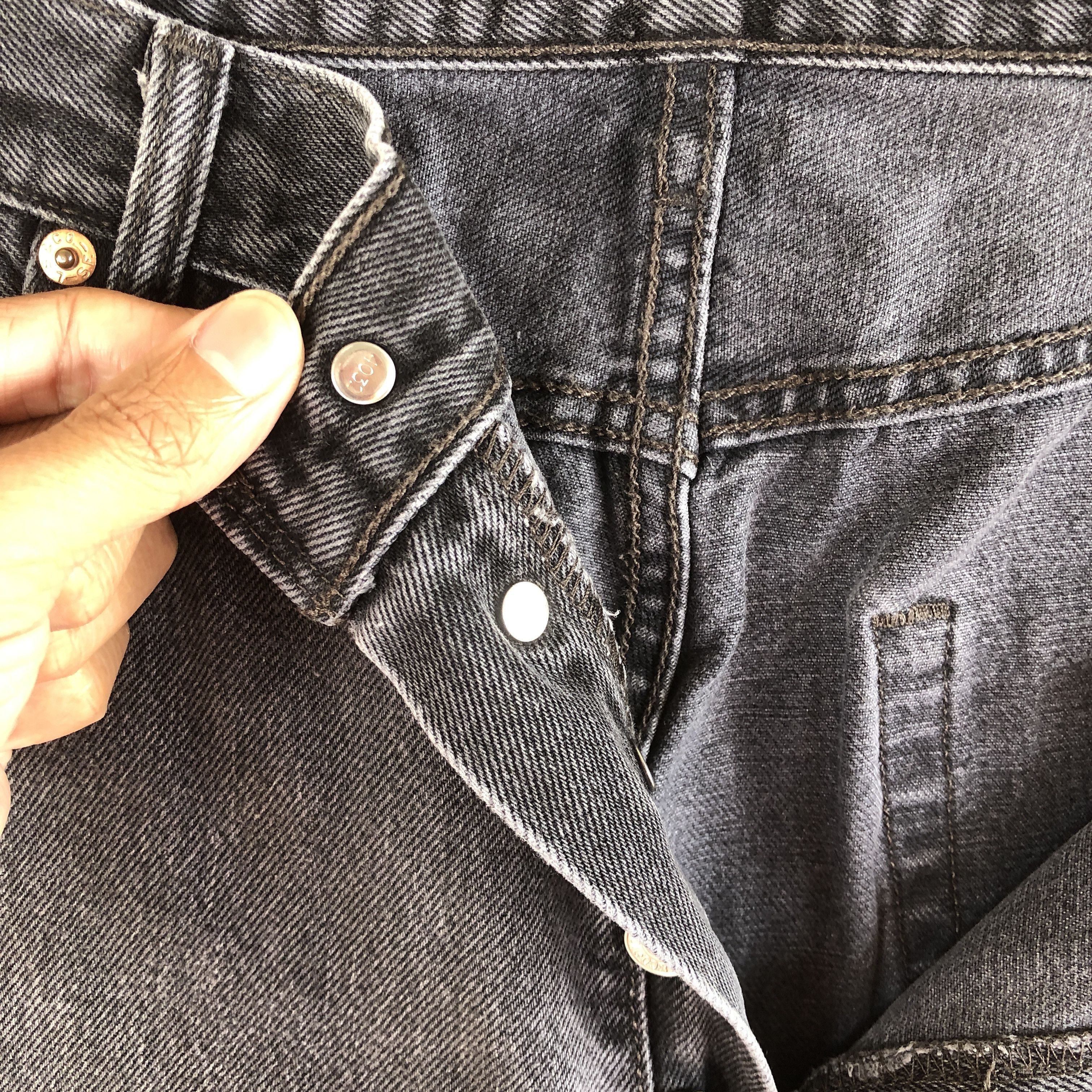 Levi's Vintage Levis 501 Jeans Super Black Levi's Stonewash Denim Size US 34 / EU 50 - 7 Thumbnail