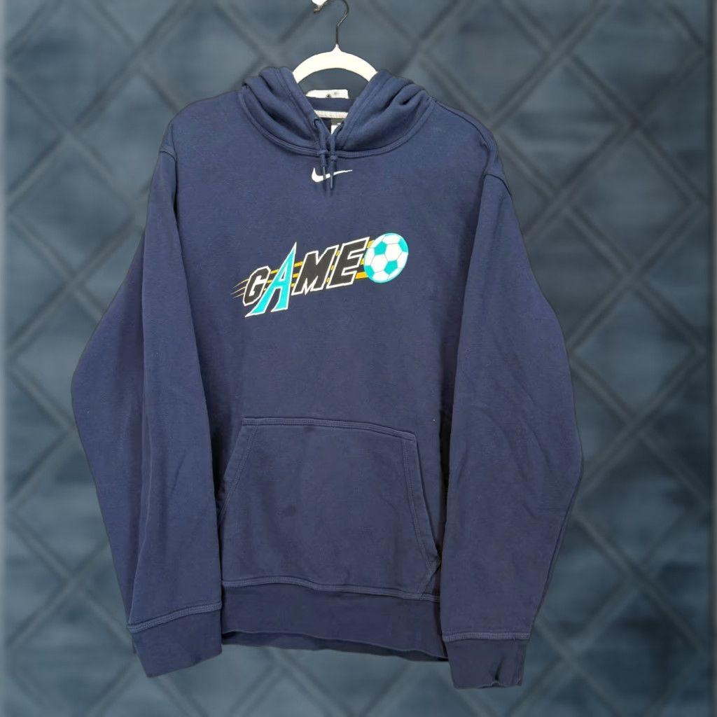 Nike Nike Hoodie Mens L Blue Soccer Graphic Pullover Sweatshirt Center Swoosh Size US L / EU 52-54 / 3 - 1 Thumbnail