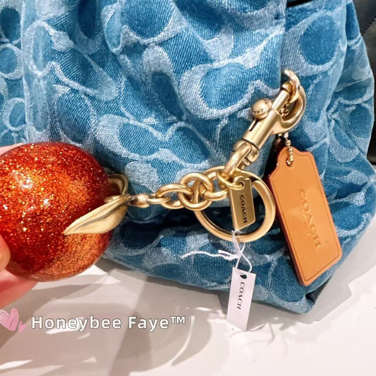 Coach The Summer I Turned Pretty Peach Bag Charm CBX51 Size ONE SIZE - 4 Thumbnail