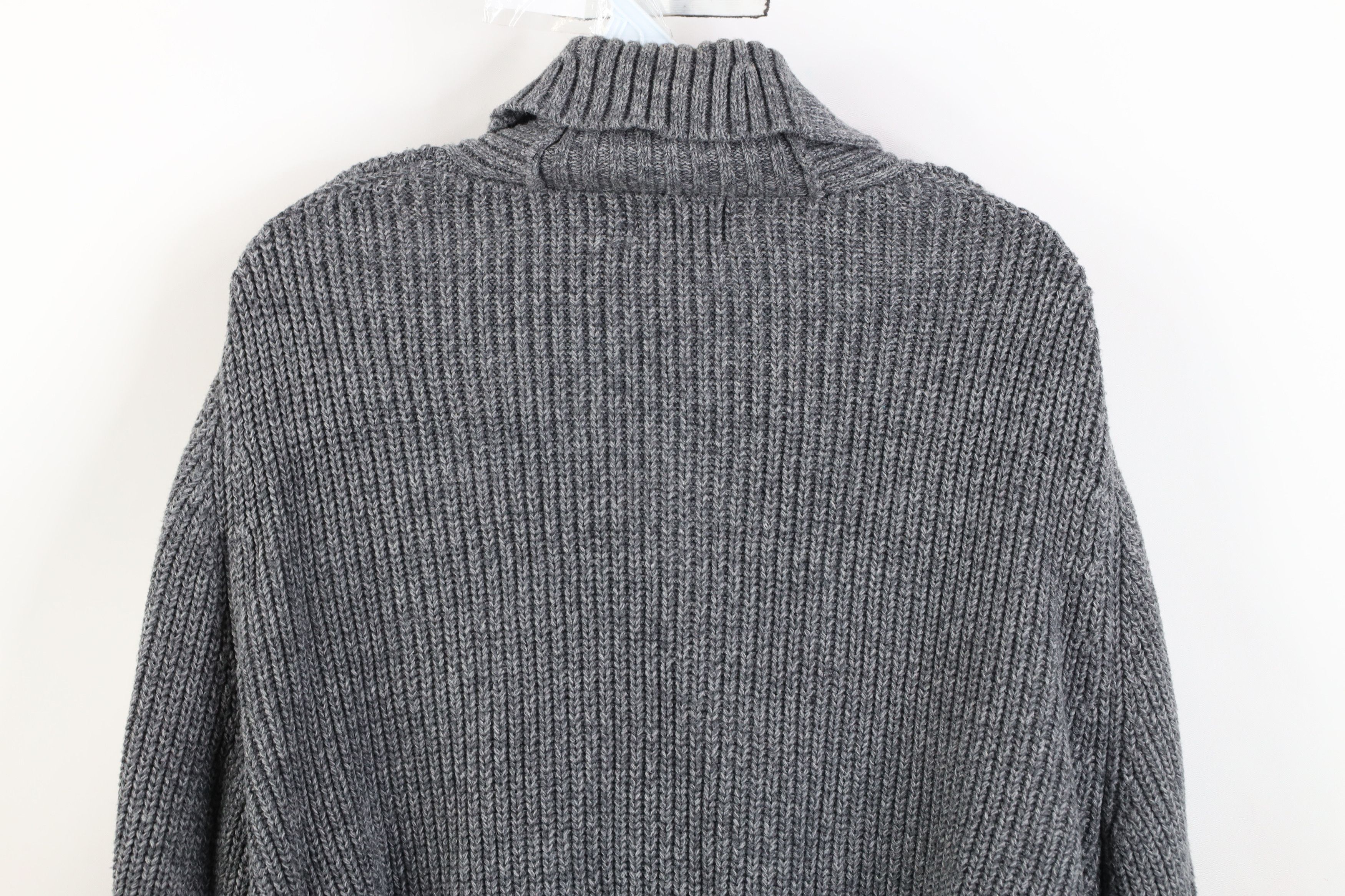 L.L. Bean Vintage LL Bean Ribbed Commando Elbow Patch Shawl Sweater Size US M / EU 48-50 / 2 - 12 Thumbnail