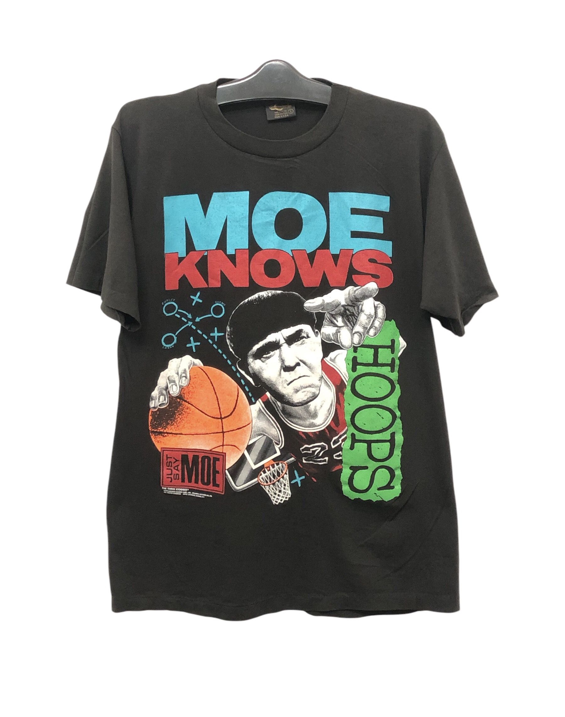 Vintage Vintage 90s The Three Stooges Moe Knows Hoops Size US L / EU 52-54 / 3 - 1 Thumbnail