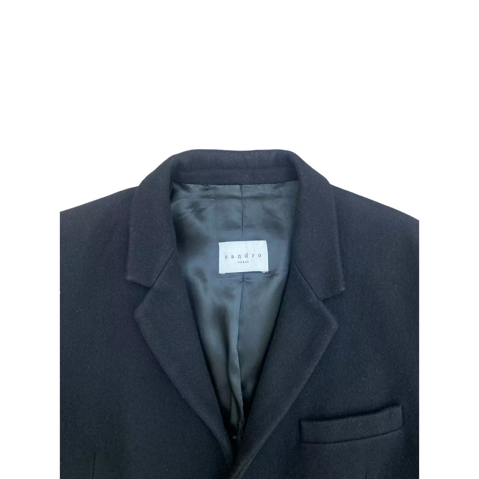 Sandro Black Wool Coat Size US S / EU 44-46 / 1 - 2 Thumbnail