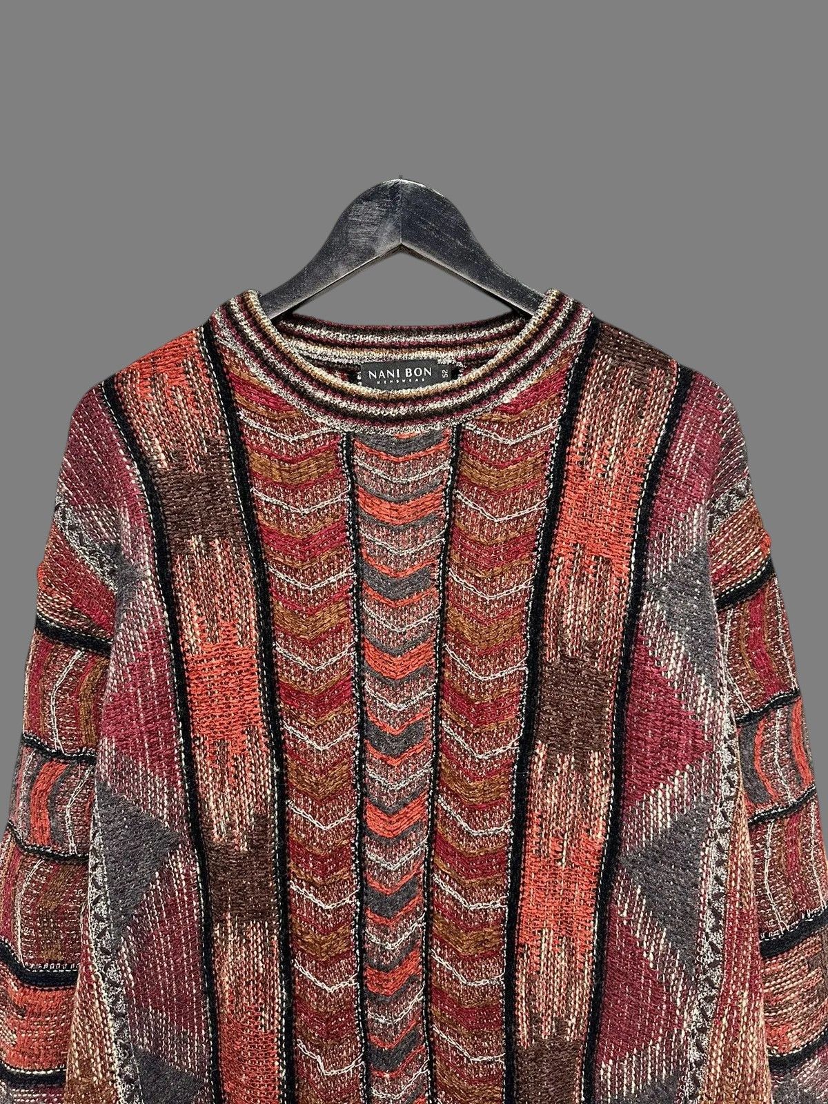 Raf Simons Vintage RAF Simons style Diesel Y2k Red Knit Sweater Wool Size US L / EU 52-54 / 3 - 3 Thumbnail