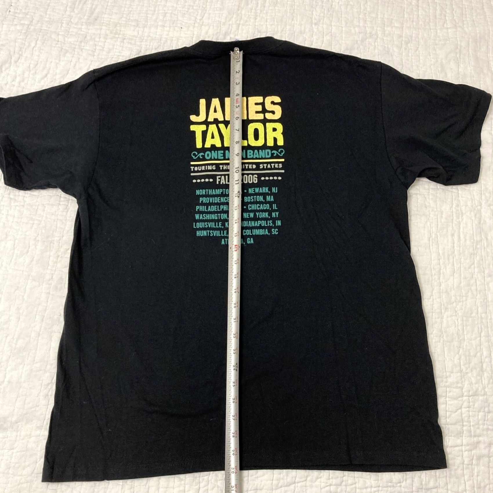 Anvil James Taylor One Man Band Spring Tour 2006 Black Concert T-Shirt Men XL Size US XXL / EU 58 / 5 - 8 Thumbnail