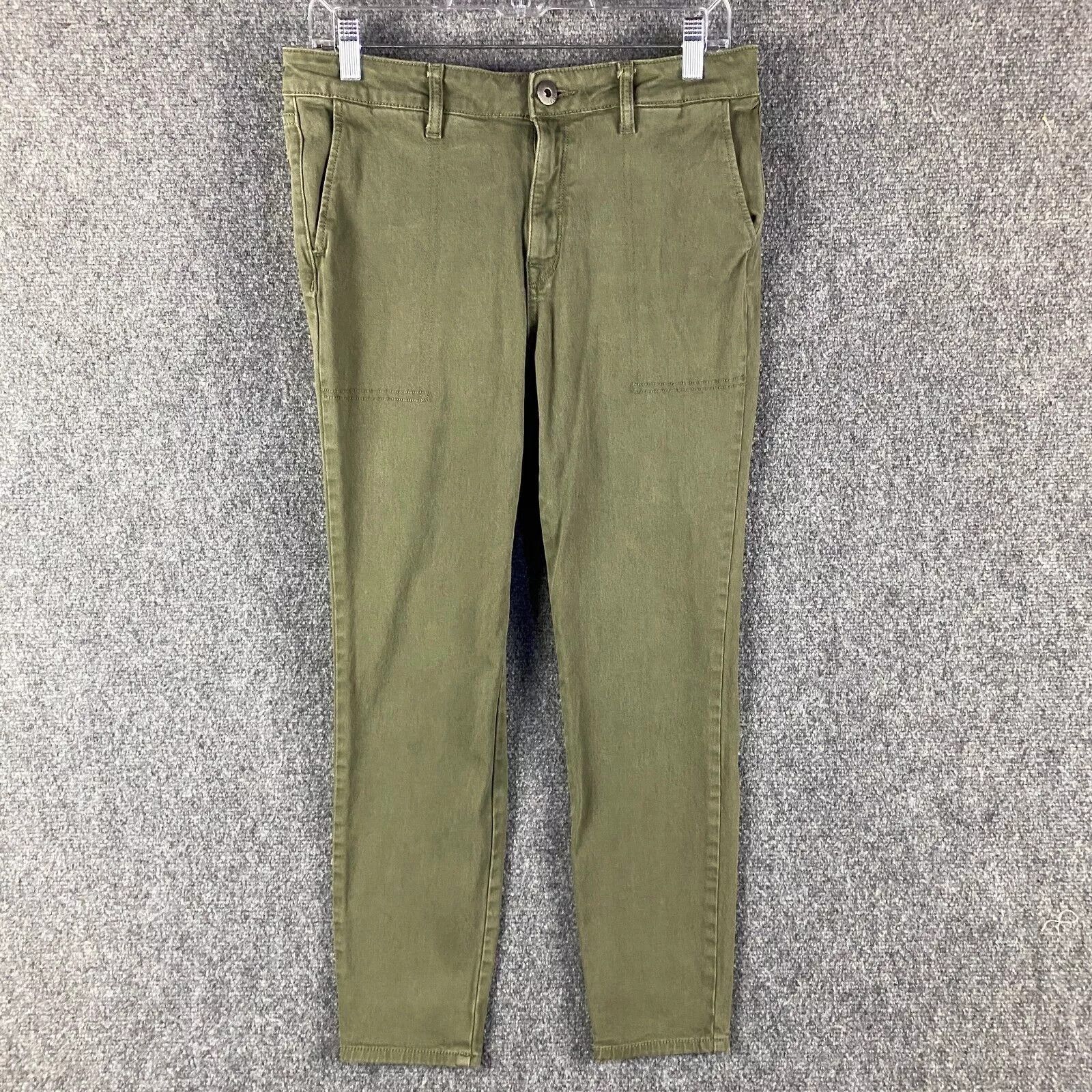 DL1961 DL1961 Jeans Women's 26 Green Drop Crotch Tapered Cotton Size 26" / US 2 / IT 38 - 1 Thumbnail