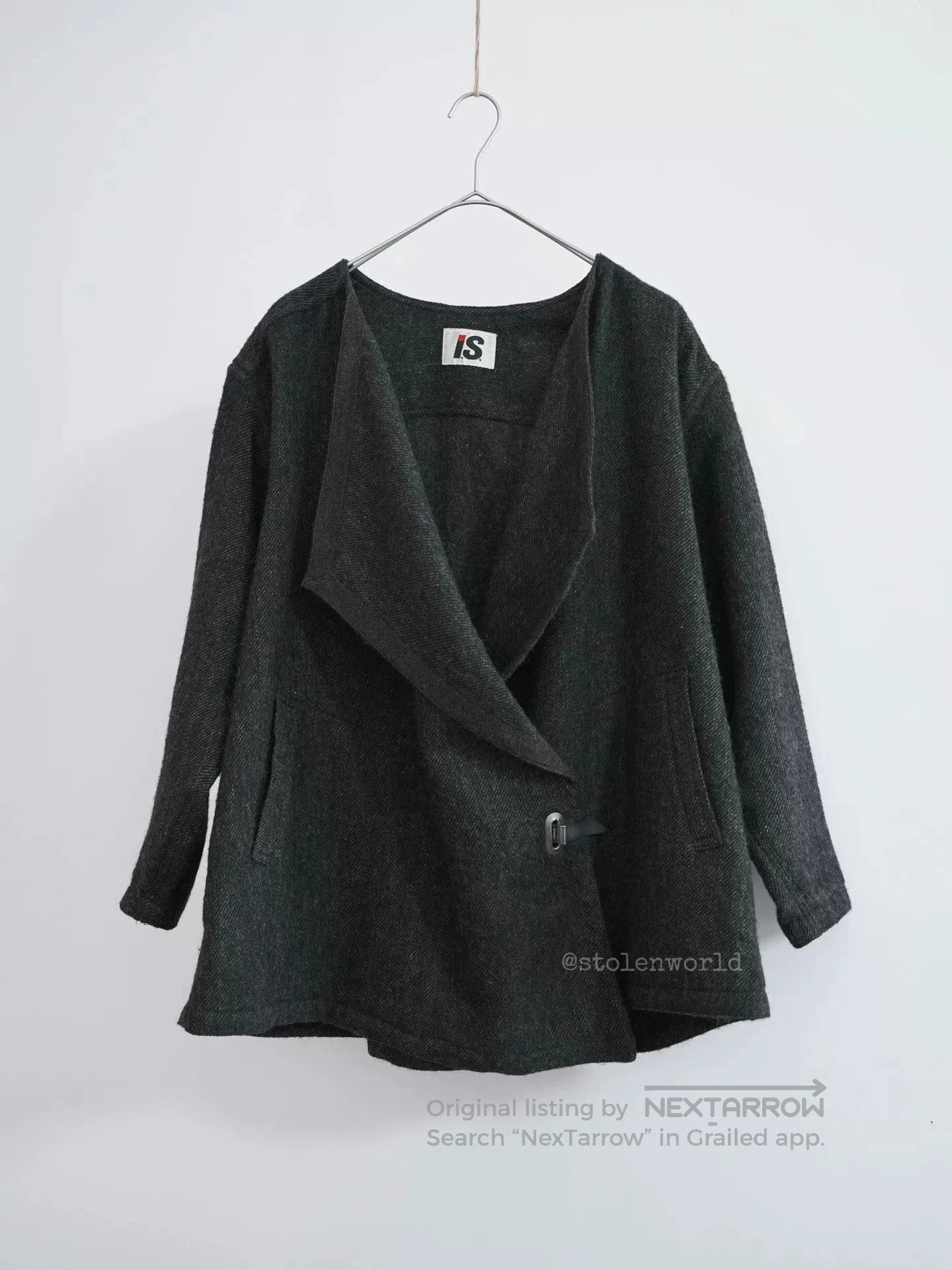Issey Miyake 80s Issey Miyake Wool Coat with Iron Fastening. Size M / US 6-8 / IT 42-44 - 2 Thumbnail