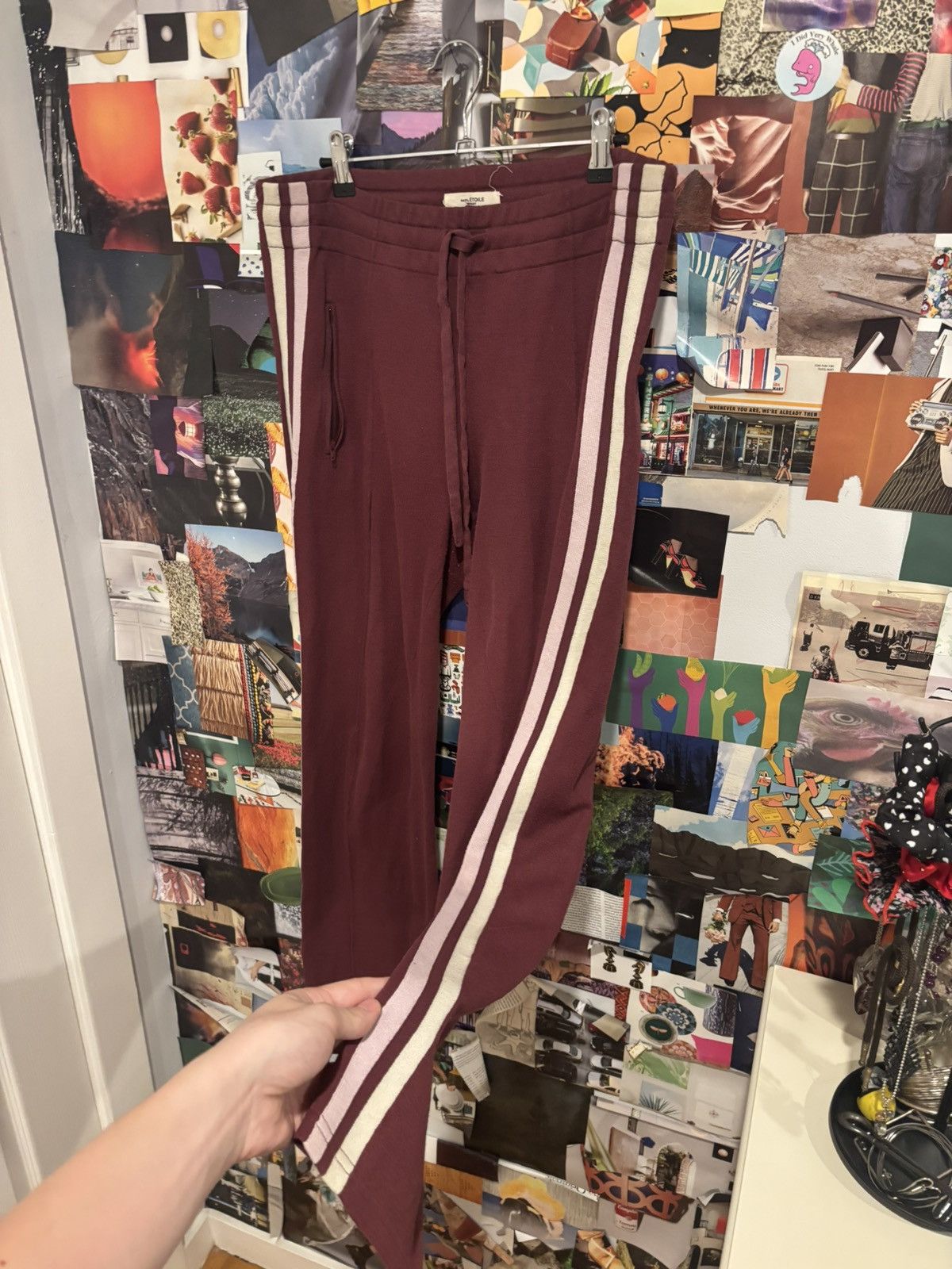 Isabel Marant Etoile Isabel Marant Étoile Burgundy Track Pants Women's Size 40 Size 27" / US 4 / IT 40 - 7 Thumbnail