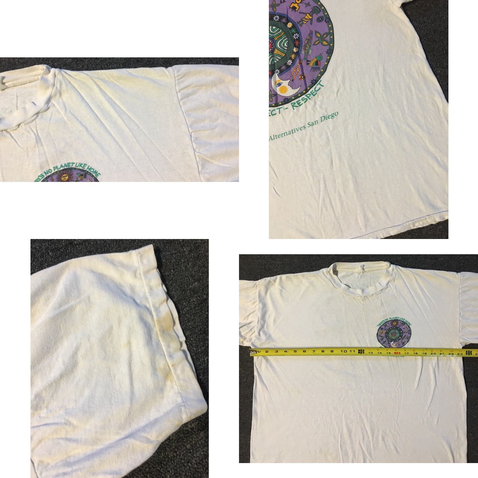Vintage VINTAGE 90s Protect Our Planet Faded Shirt L White USA Nature Art Grunge Single Stitch 80s Shirt Mens L White USA Nature Art Grunge 90s 80s Size US L / EU 52-54 / 3 - 8 Thumbnail