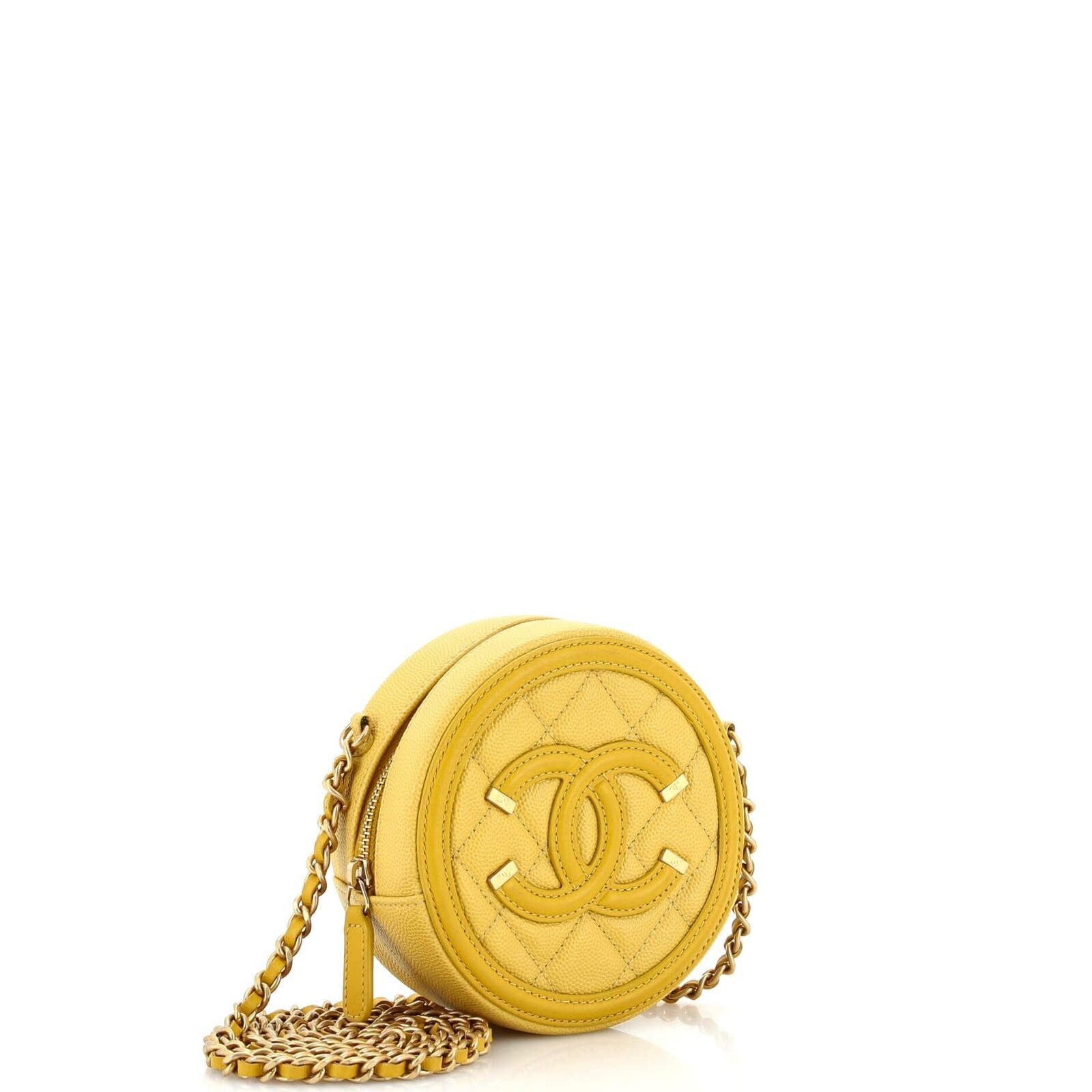 Chanel Filigree Round Clutch with Chain Quilted Caviar Mini Size ONE SIZE - 3 Thumbnail