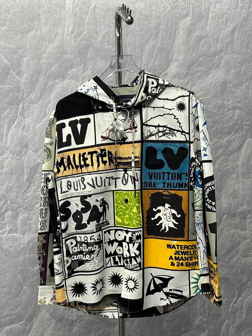 Louis Vuitton Louis Vuitton Graphic Print Hooded Shirt XS Size US XS / EU 42 / 0 - 1 Thumbnail