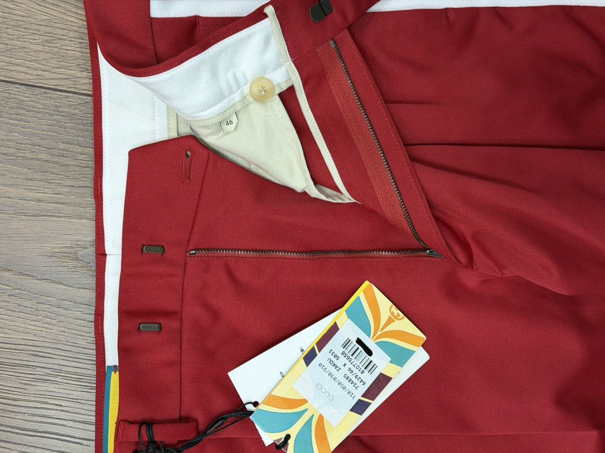 Adidas × Gucci GUCCI × adidas Red Side-Stripe Track Pants (Size IT46) Size US 29 - 5 Thumbnail