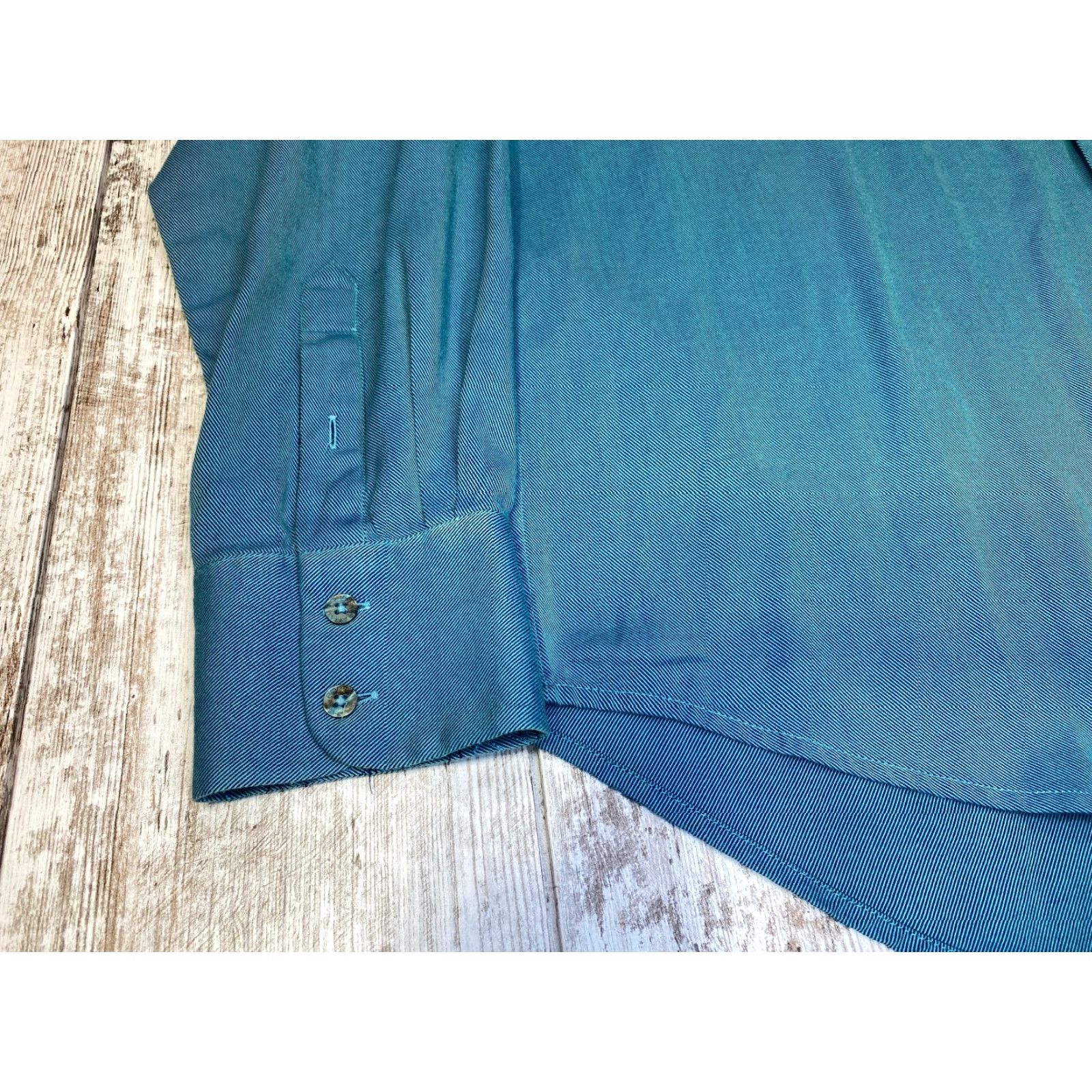 Robert Graham Robert Graham Button Down Shirt Men's 2XL Teal 100% Cotton 7298 Size US XXL / EU 58 / 5 - 3 Thumbnail