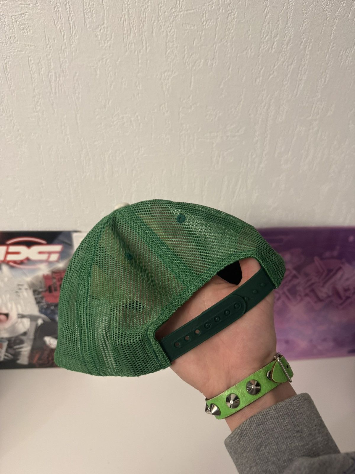 DC DC Shoes Green White Logo Trucker Cap streetwear Y2K Size ONE SIZE - 2 Thumbnail