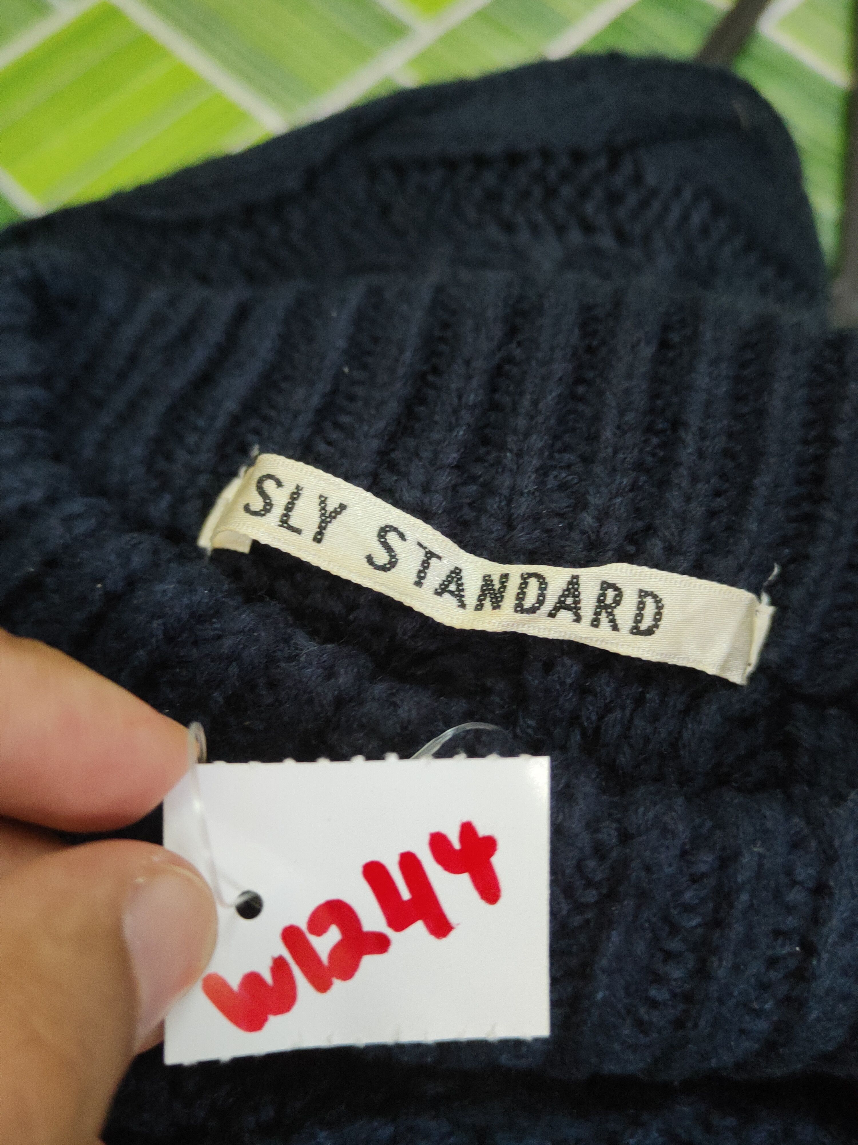 Aran Isles Knitwear × Japanese Brand × Vintage Sly Standard Navy Knitwear Sweatshirts #W1244 Size M / US 6-8 / IT 42-44 - 11 Thumbnail