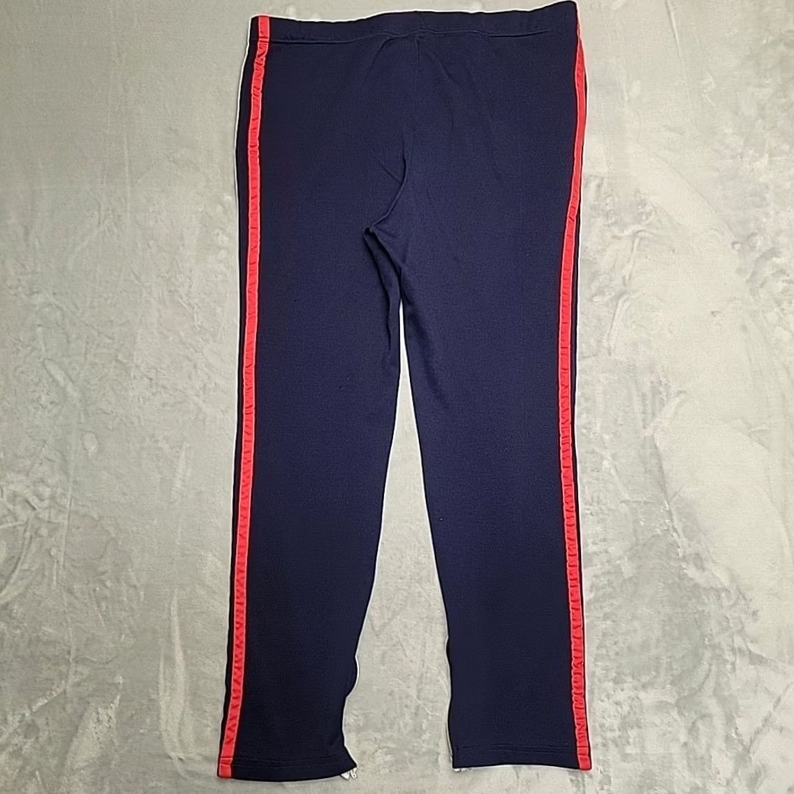 JCPenney VINTAGE JCPenney Pants Mens L Blue VTG Track Striped Knit 70s 80s Pocket Retro Tennis Size US 33 - 7 Thumbnail