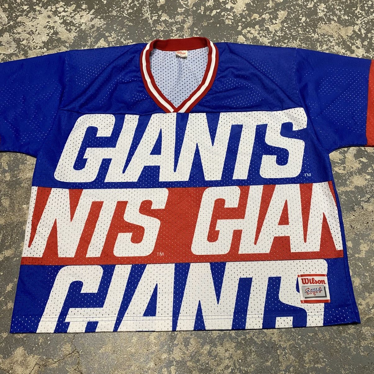 NFL × Vintage Vintage New York Giants Cropped Mesh Wilson Jersey NY 90s US Size US L / EU 52-54 / 3 - 6 Thumbnail