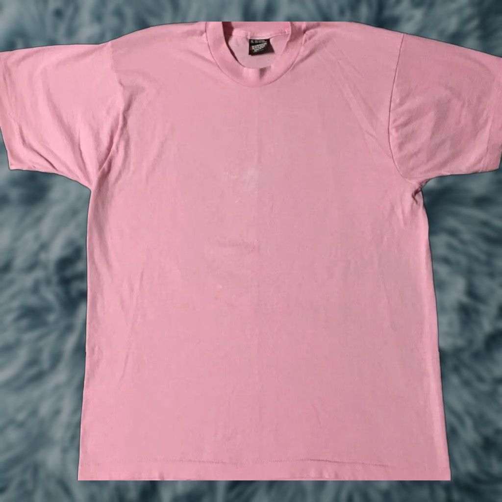 Vintage VINTAGE Single Stitch T-Shirt Mens L Pink 90s Grunge Biker Punk Skate Surf Track & Field Distressed Distressed, Faded, Vintage 80s 90s USA Made Shirt Size US L / EU 52-54 / 3 - 1 Thumbnail