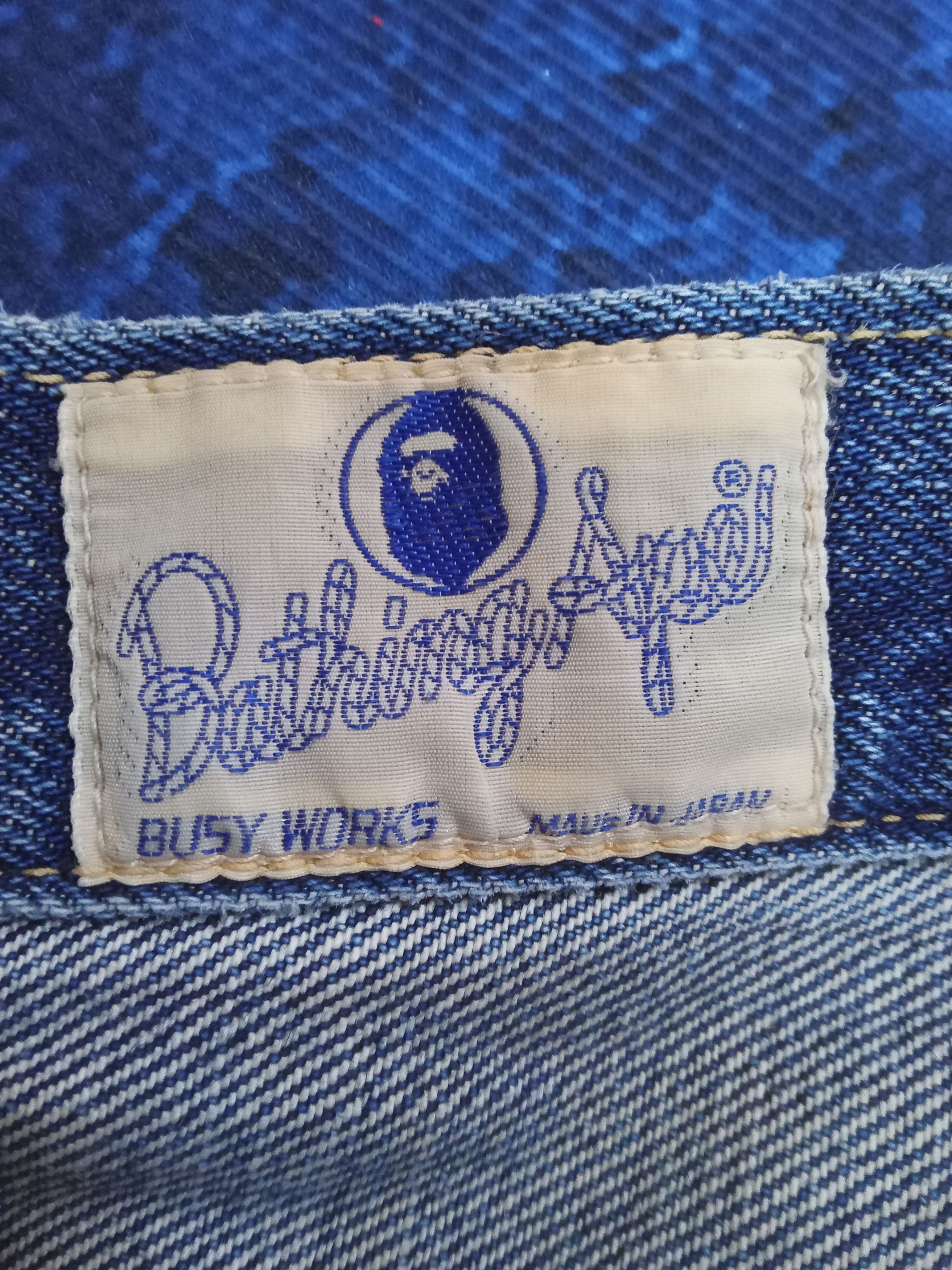 Bape A Bathing Ape Distressed Vintage Half Selvedge Jeans Size US 33 - 5 Thumbnail