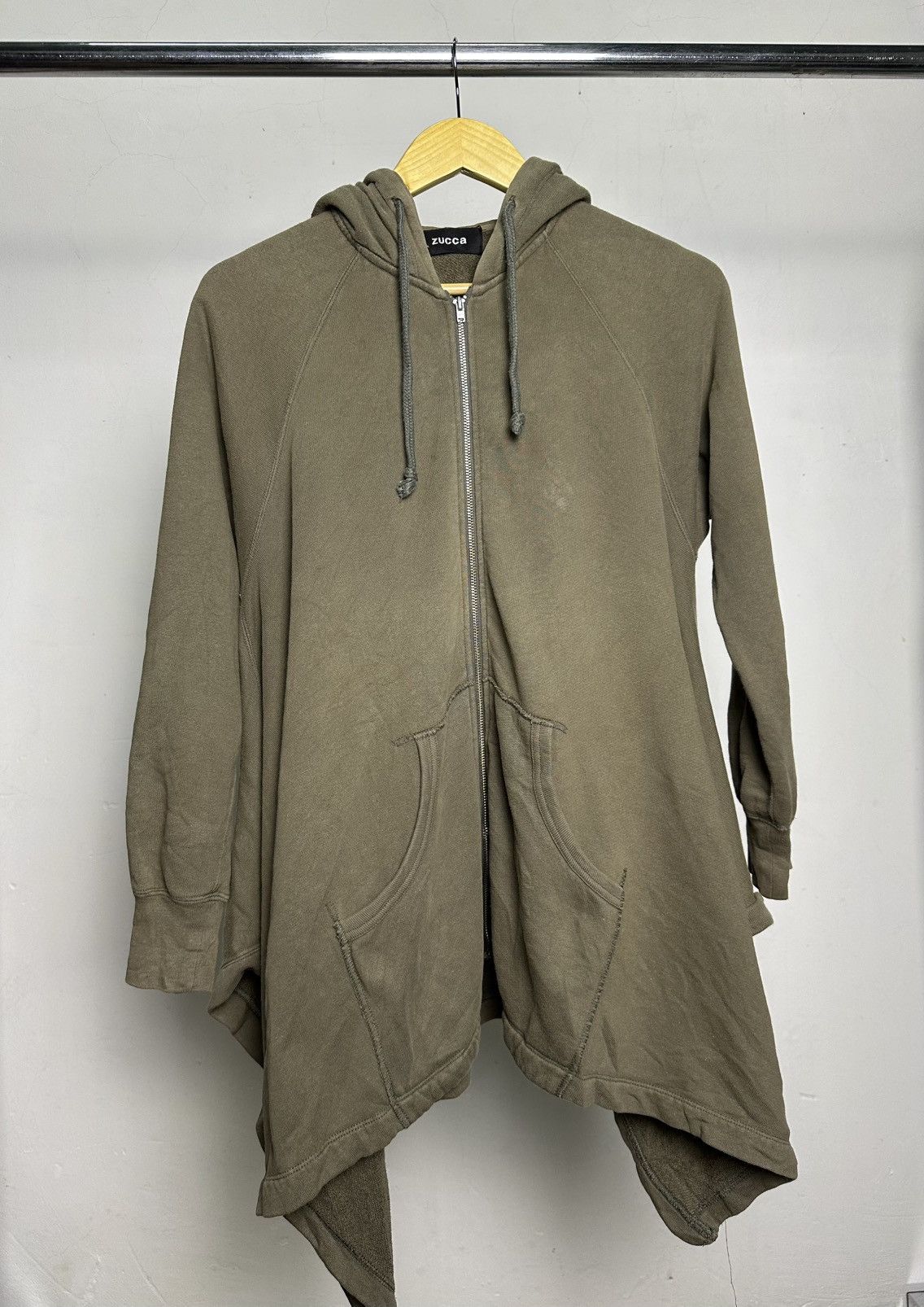 Issey Miyake Zucca by Issey Miyake Cape Sweater Army Green Size US M / EU 48-50 / 2 - 1 Thumbnail