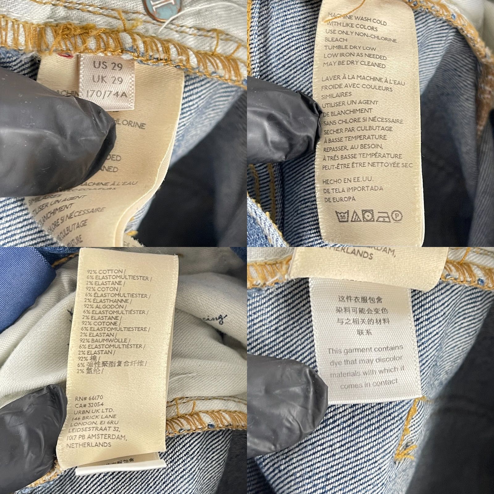 Vintage Pilcro Vintage Straight Jeans Womens Size 29 Blue Denim High-Rise Distressed Jeans Size 29" - 11 Thumbnail