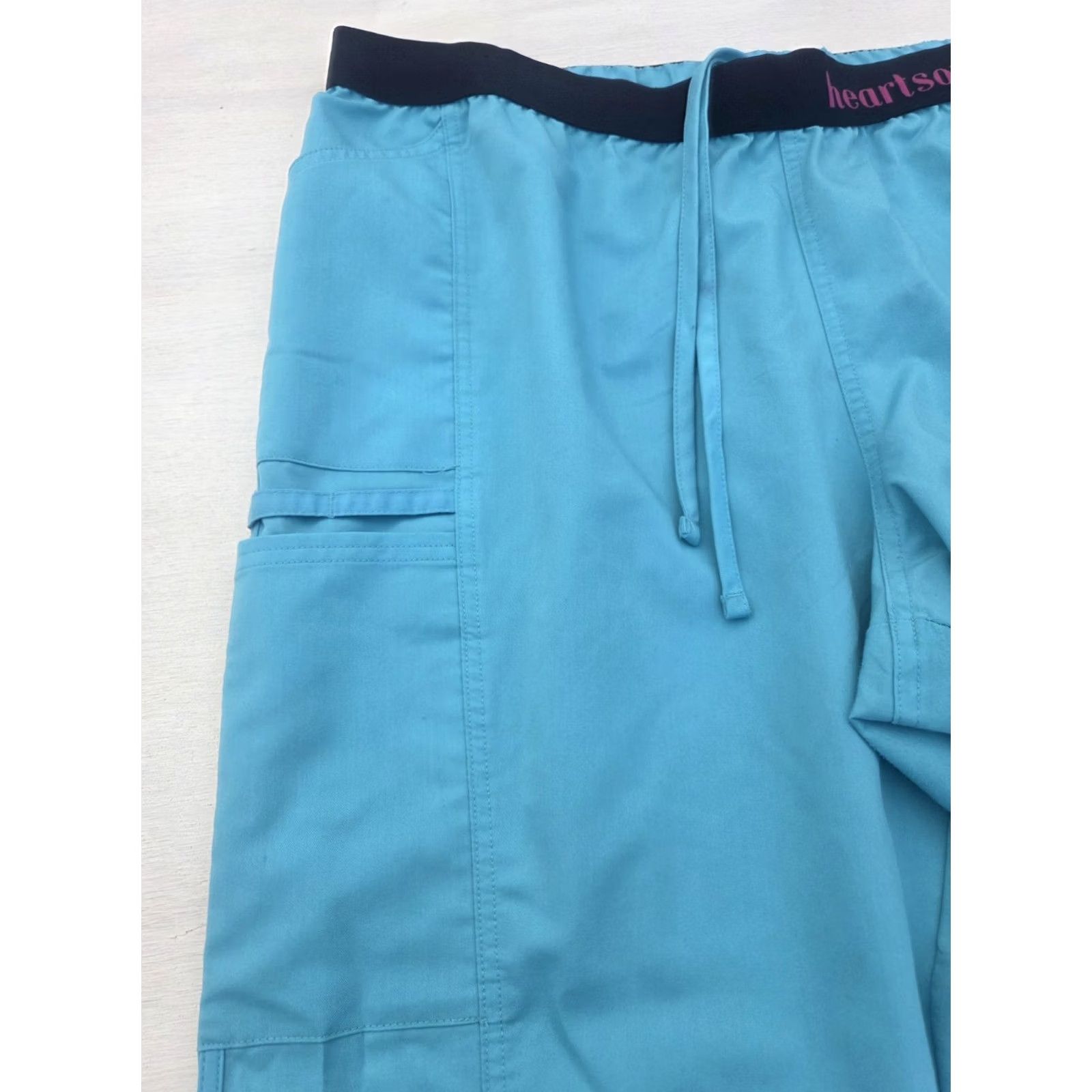 Vintage Heartsoul Scrubs Pants Womens 2XL Blue Pockets Drawstring Medical Nurse Sources Ladies Size 40" / US 18 - 2 Thumbnail