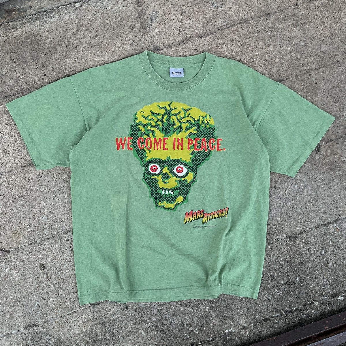 Comics × Deadstock × Vintage Vintage Mars Attacks 90s Green T 