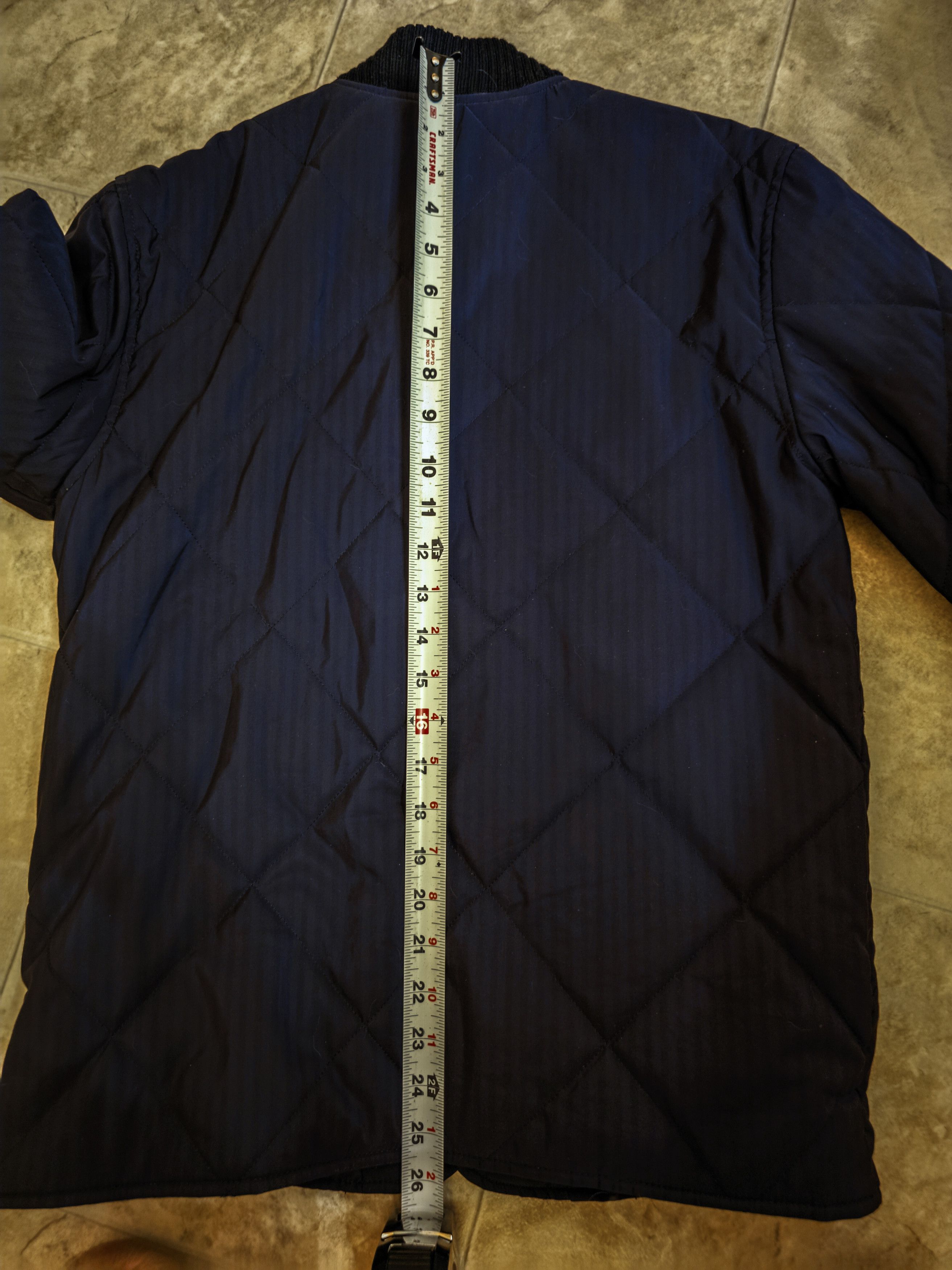 Officine Generale Quilted Navy Nylon Bomber, Size S Size US S / EU 44-46 / 1 - 3 Thumbnail