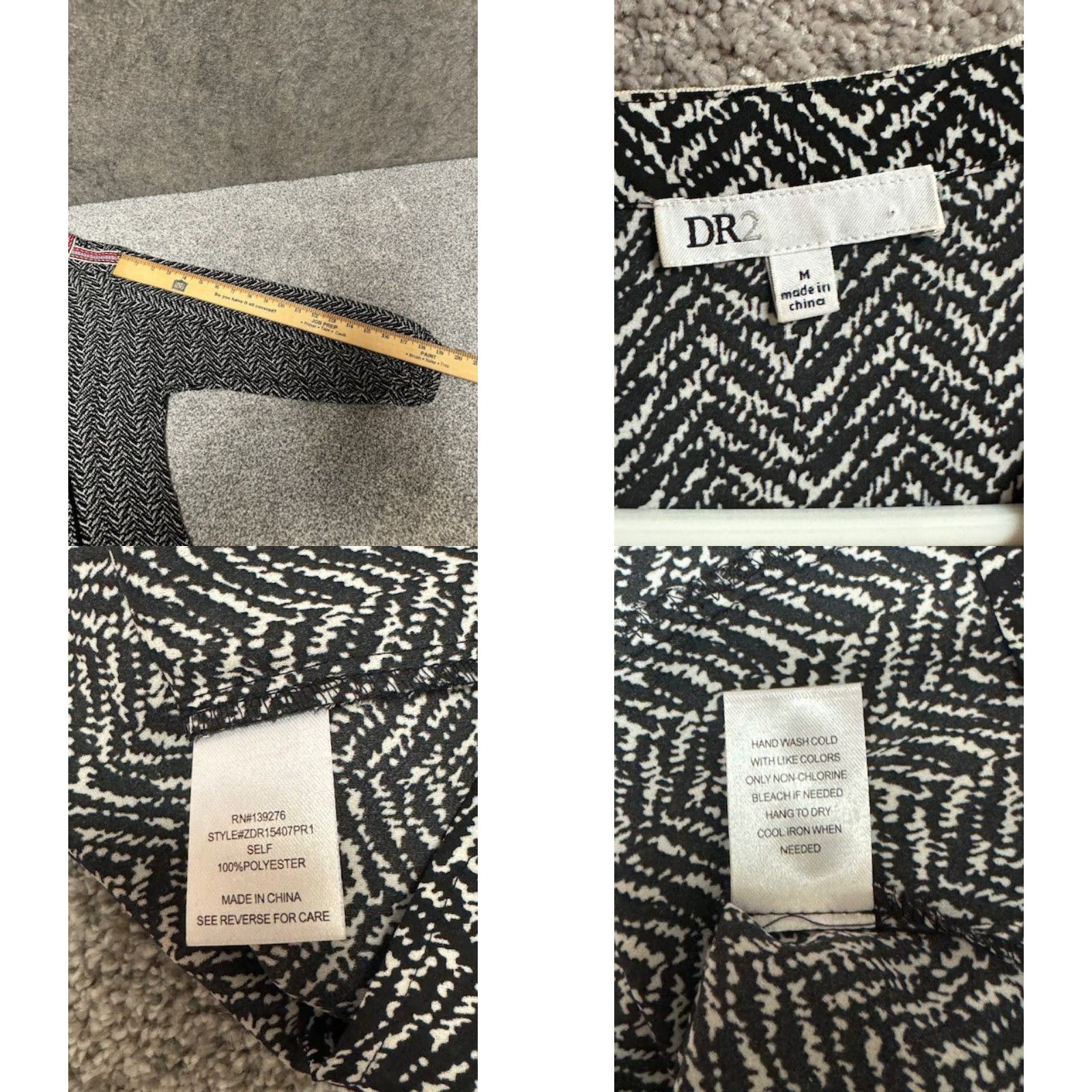Vintage VINTAGE 90s Y2K Tassled Blouse Geometric Southwestern Boho Fairy Whimsigoth Medium Black Daniel Rainn Blouse Women M/Regular Womens Size M / US 6-8 / IT 42-44 - 8 Thumbnail