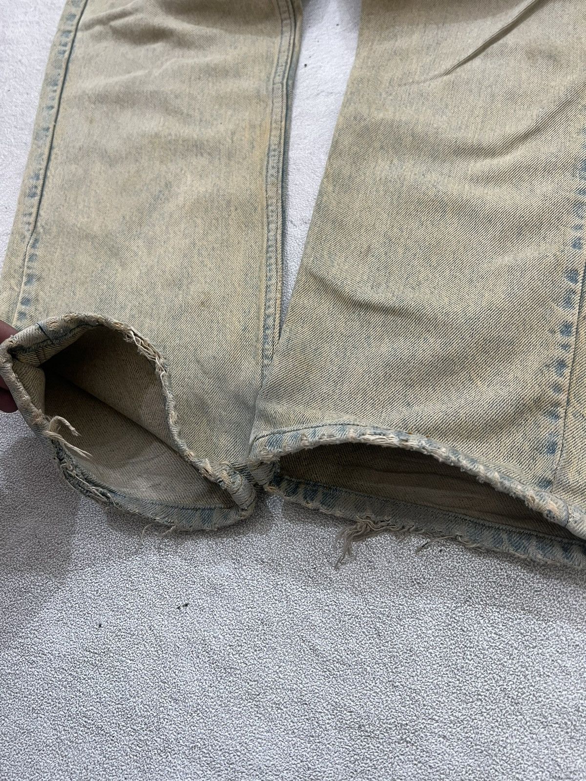 Number (N)ine 2000s Levis 505 Leather Mudwash Baggy Jeans y2k Lgb Ifsix Size US 32 / EU 48 - 8 Thumbnail