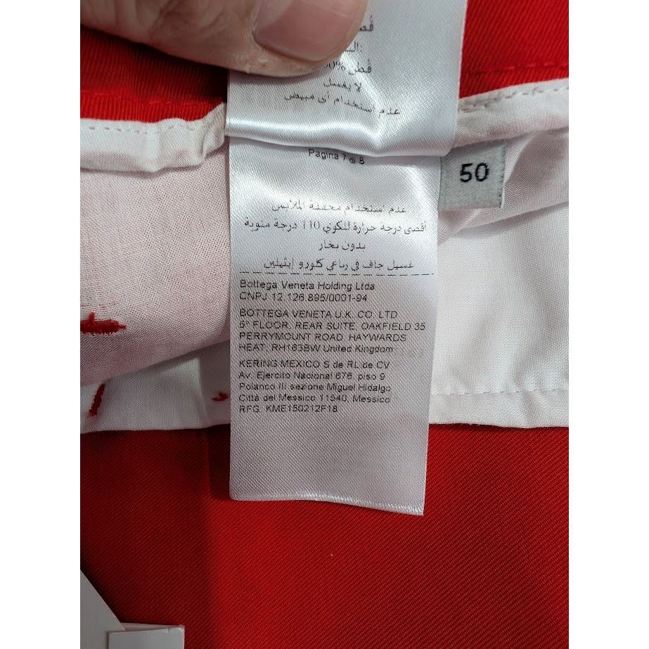 Bottega Veneta o1rshd1 Cotton Twill Sanded Trouser in Red Size US 34 / EU 50 - 21 Thumbnail