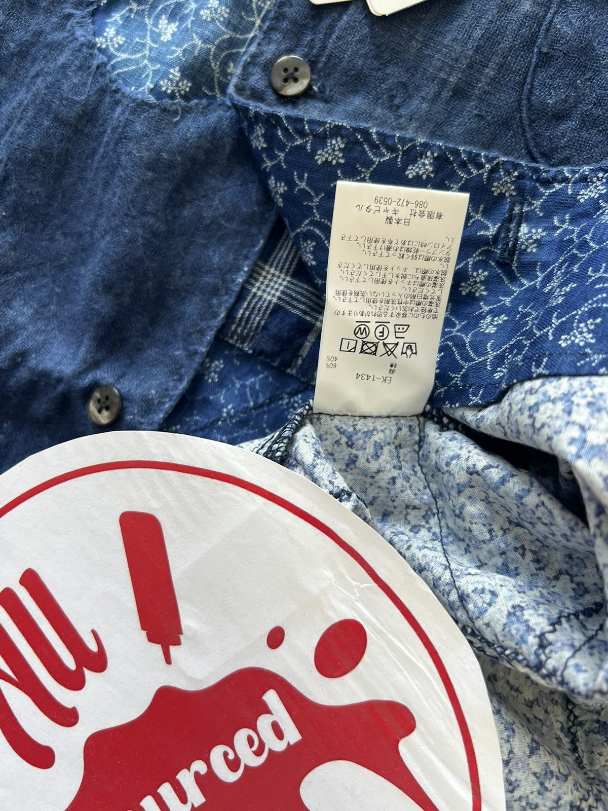 Kapital Kapital Patchwork Boro Aloha Indigo Shirt Size US L / EU 52-54 / 3 - 5 Thumbnail