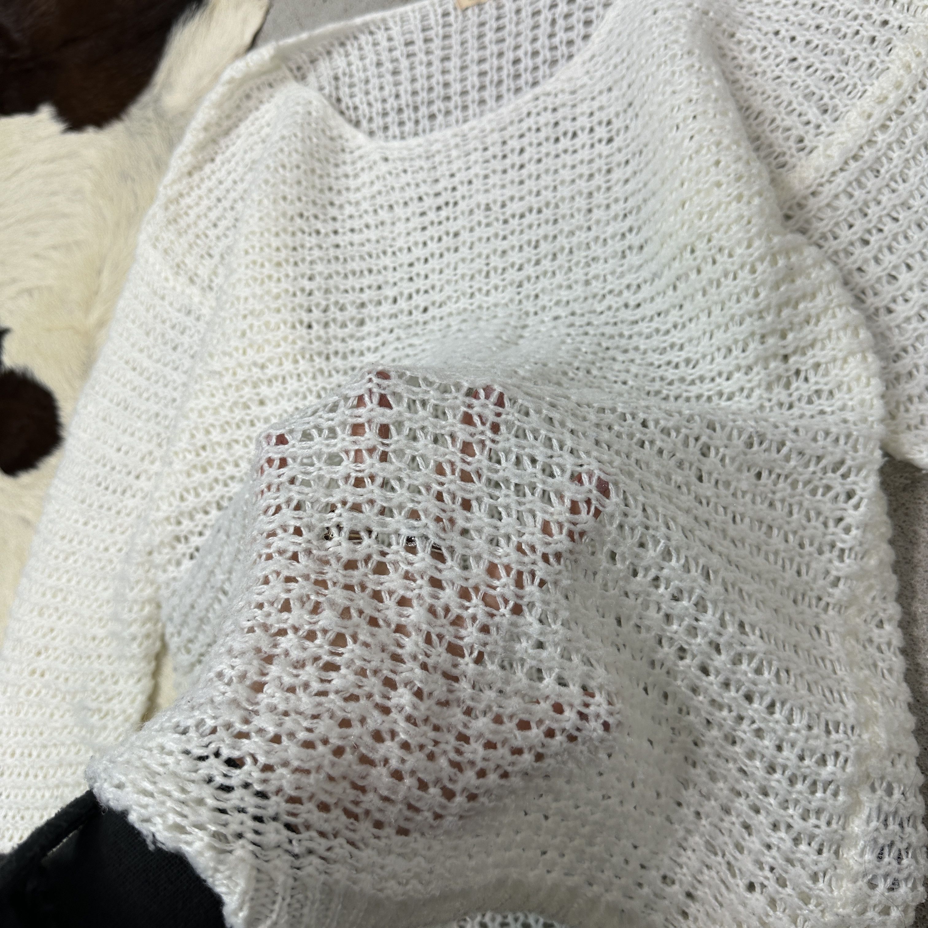 Vintage Vintage Avant Garde Cottage Loose Knit Sweater Y2K Size S / US 4 / IT 40 - 6 Thumbnail