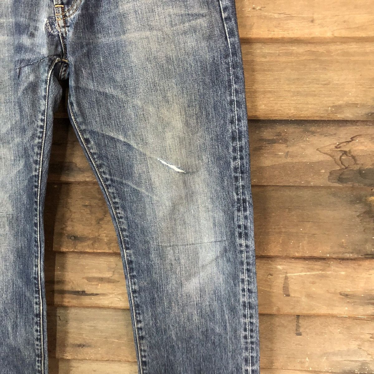 Japanese Brand Uniqlo selvedge Jeans Blue Denim Pants #7312 Size US 30 / EU 46 - 8 Thumbnail