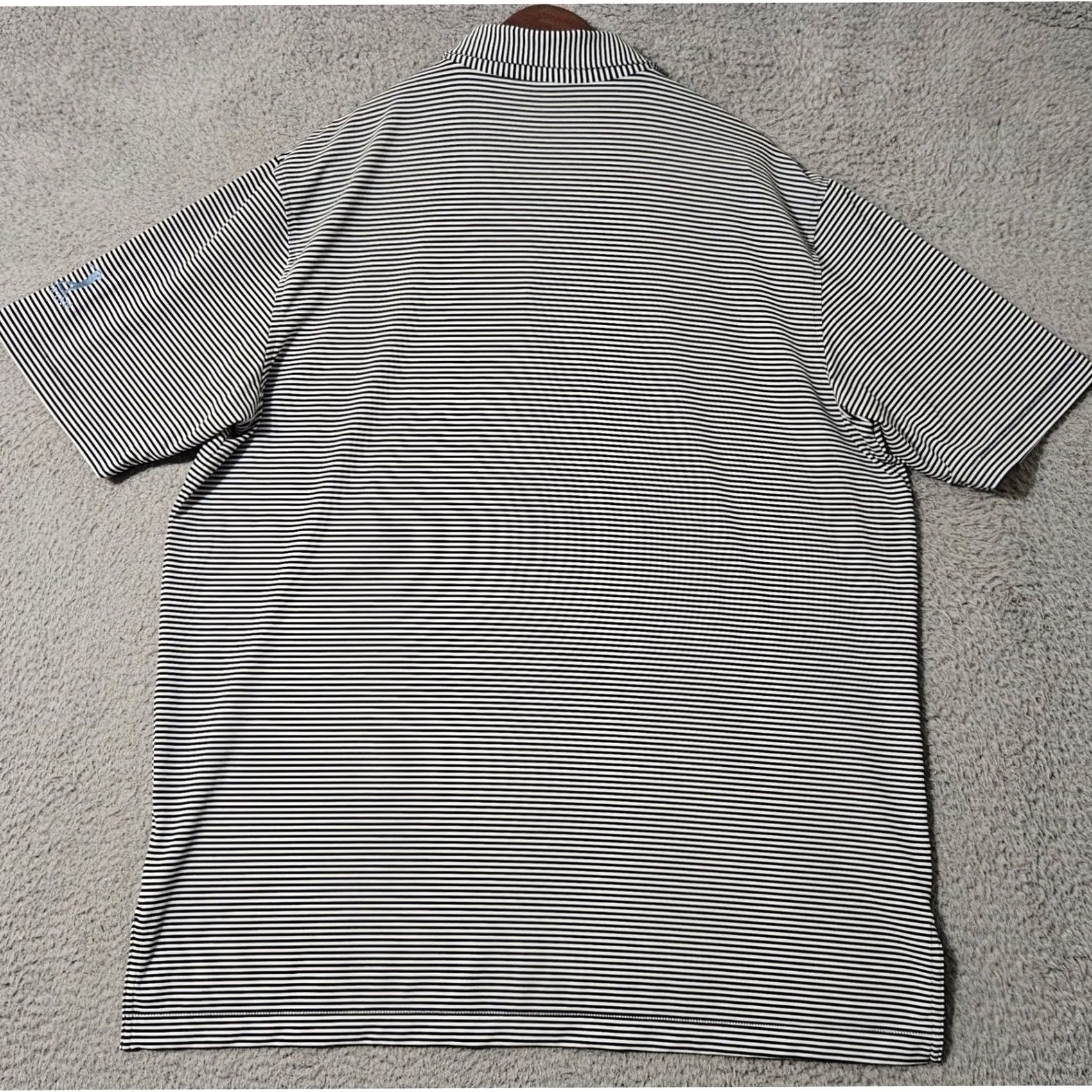 Peter Millar Peter Millar Summer Comfort Polo Shirt Mens XL Blue Striped Tartan Golf Logo Size US XL / EU 56 / 4 - 2 Thumbnail