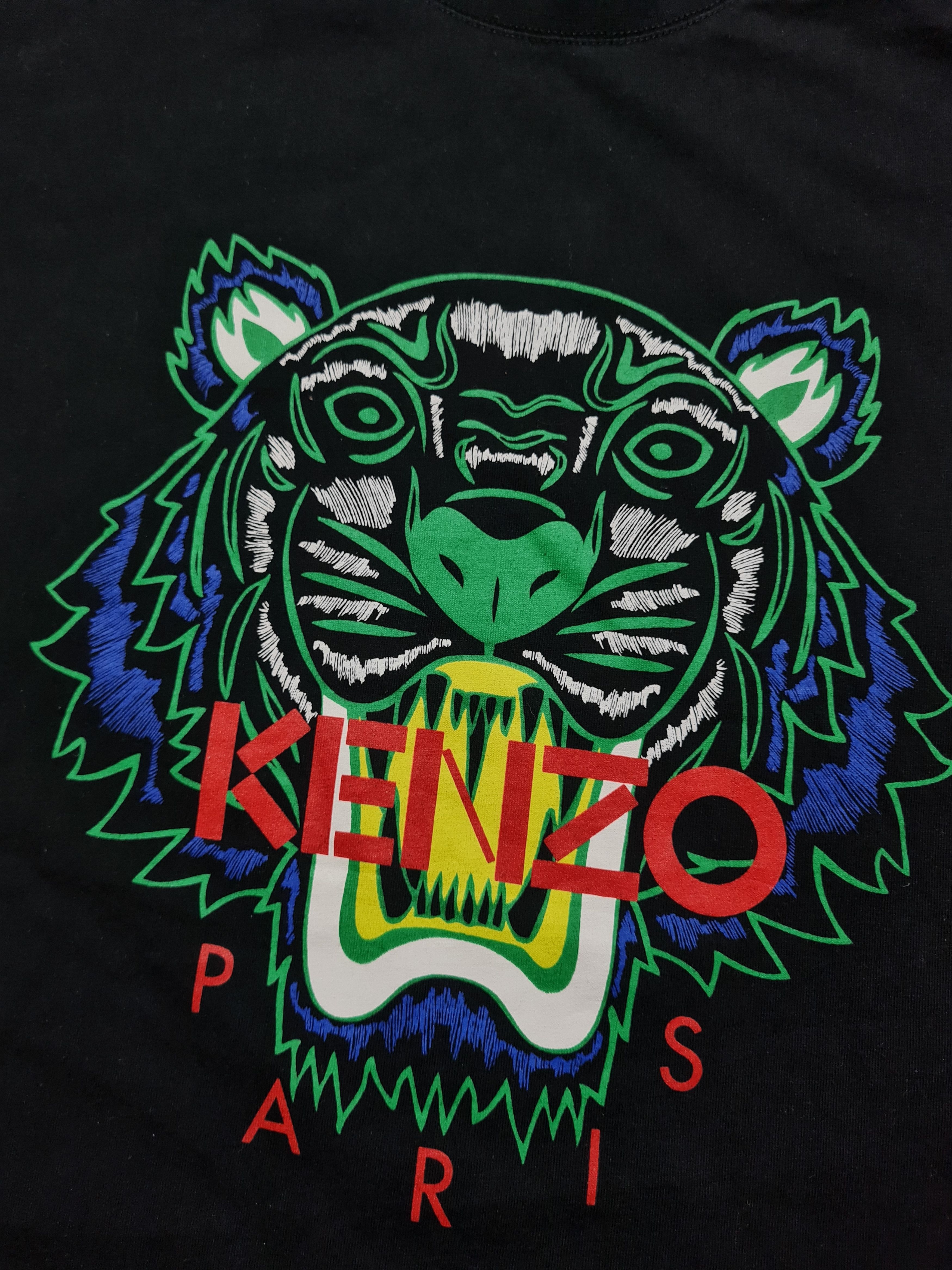 Kenzo T-Shrts Kenzo Shirts Black Big Logo Lion Japan Size XL Size US XL / EU 56 / 4 - 12 Thumbnail