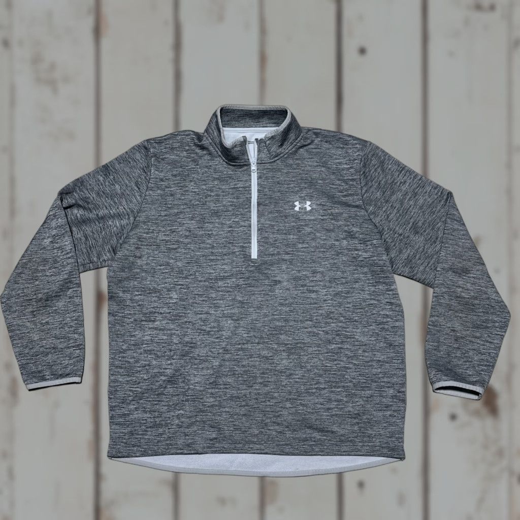 Under Armour Under Armour ColdGear Pullover Mens XL Grey 1/4 Zip Long Sleeve Athletic Shirt Size US XL / EU 56 / 4 - 1 Thumbnail