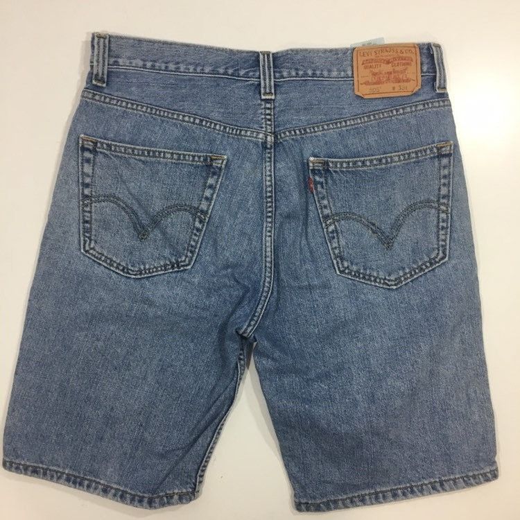 Levi's 90's Levi's Distressed Blue Jean DENIM Surfer SKATER Shorts Size US 33 - 3 Thumbnail