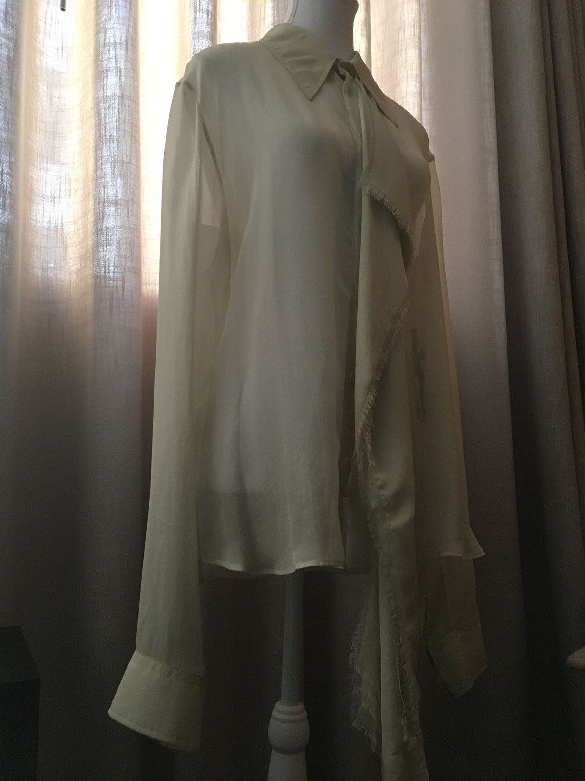 Ann Demeulemeester Ann Demeulemeester Bjarn Silk Ruffled Shirt Size US M / EU 48-50 / 2 - 4 Thumbnail