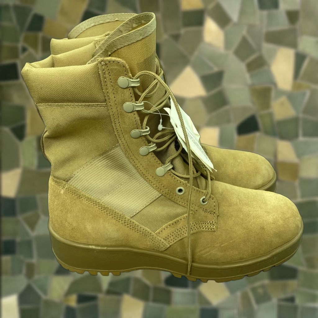 VINTAGE Not Applicable Rocky Boots Combat Boots Mens 10R Tan Military Army Hot Weather Tactical Leather & Suede US