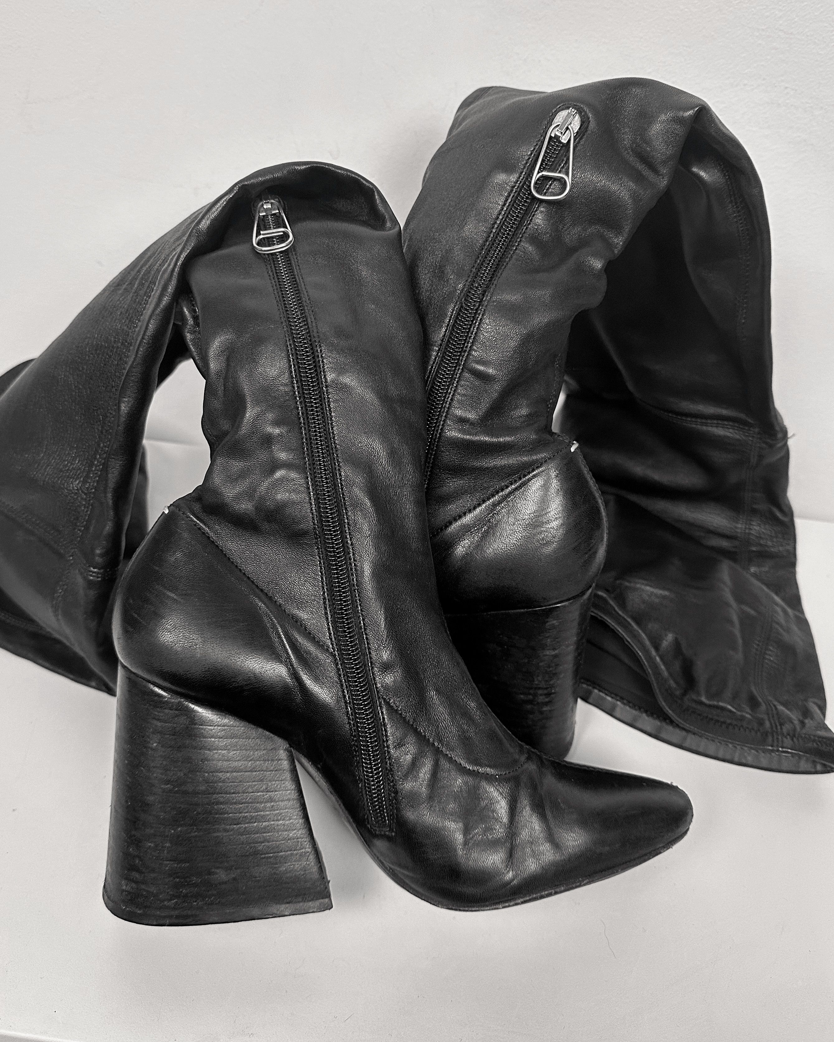 Maison Margiela Maison Margiela Knee High Leather Heels Size US 8 / IT 38 - 7 Thumbnail